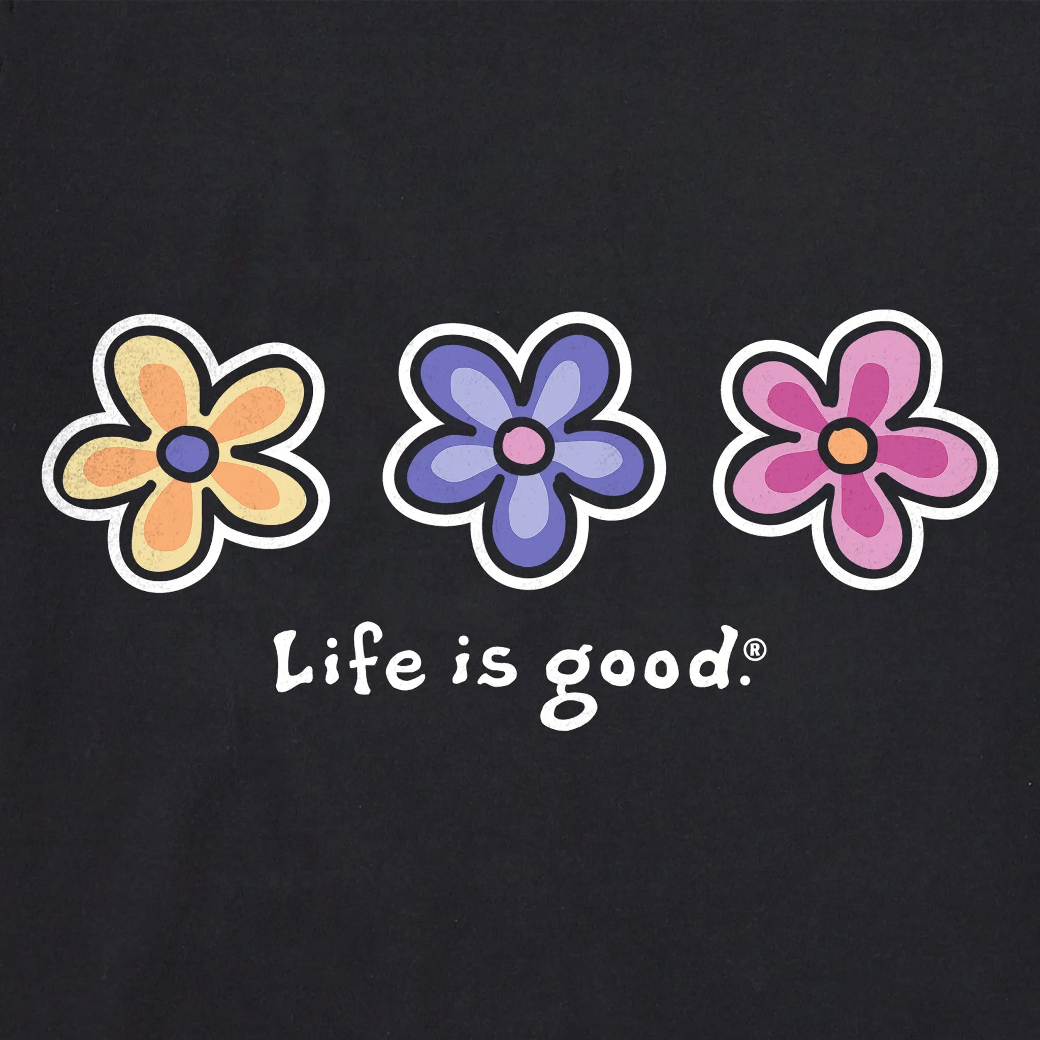 Women's Three Daisies Crusher Boxy Tank sold by Life is Good product image thumbnail 2