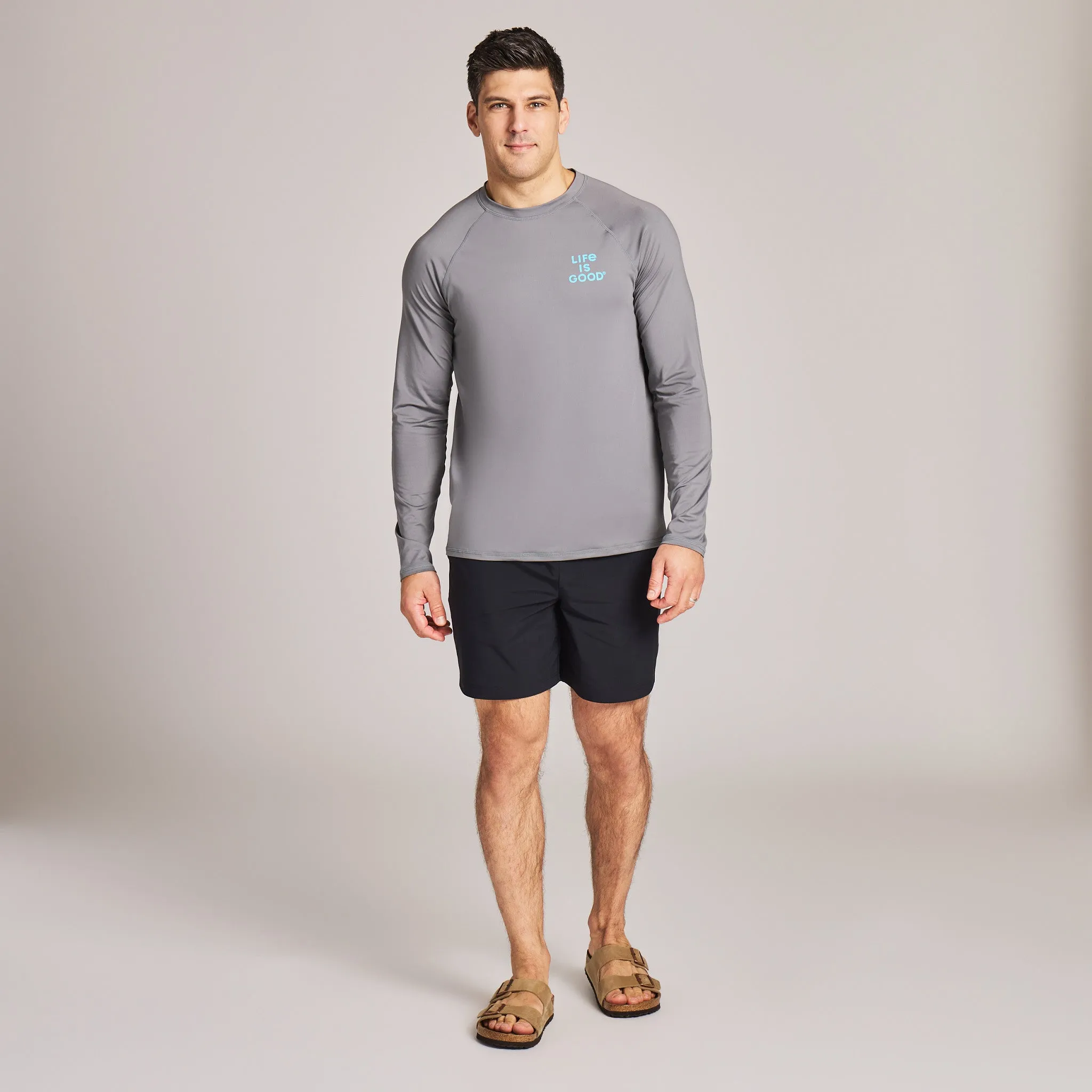 Men's LIG Sunset Long Sleeve Rashguard sold by Life is Good product image thumbnail 3