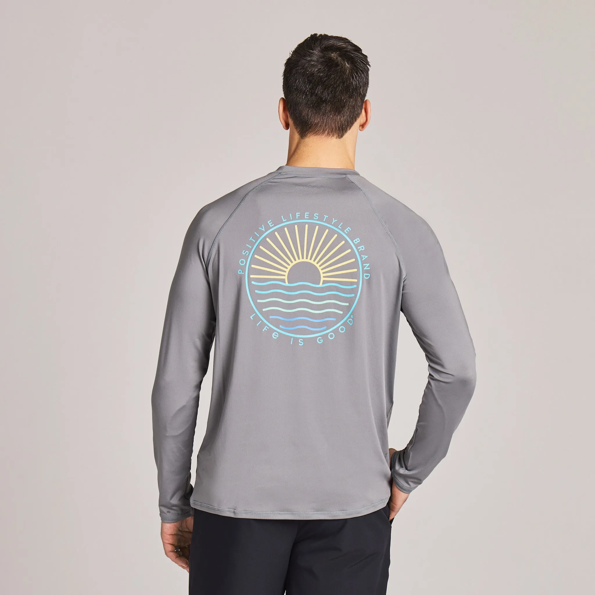 Men's LIG Sunset Long Sleeve Rashguard sold by Life is Good product image thumbnail 5