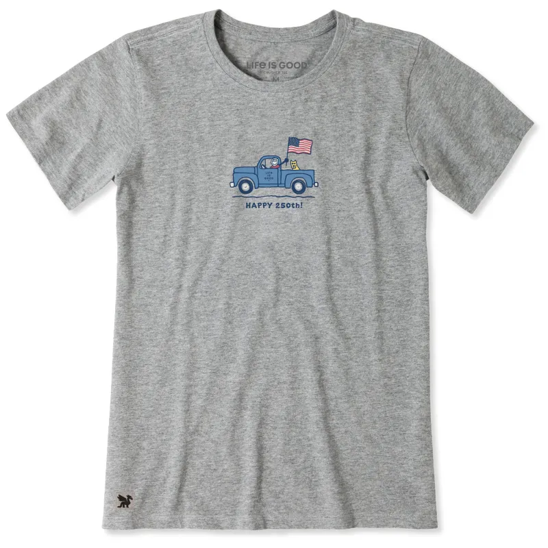 Women's Happy 250th Jake Truck Short Sleeve Tee made by Life is Good