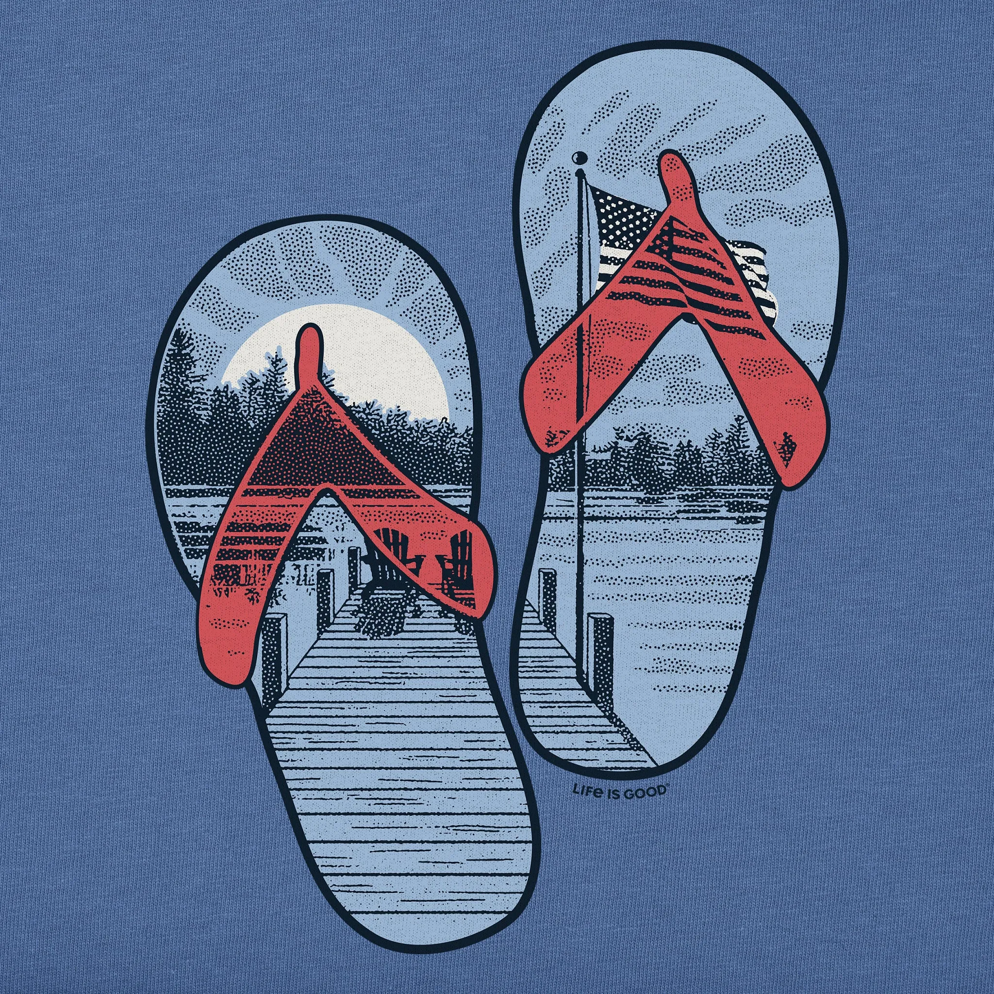 Men's Lake Flops Short Sleeve Tee sold by Life is Good product image thumbnail 4