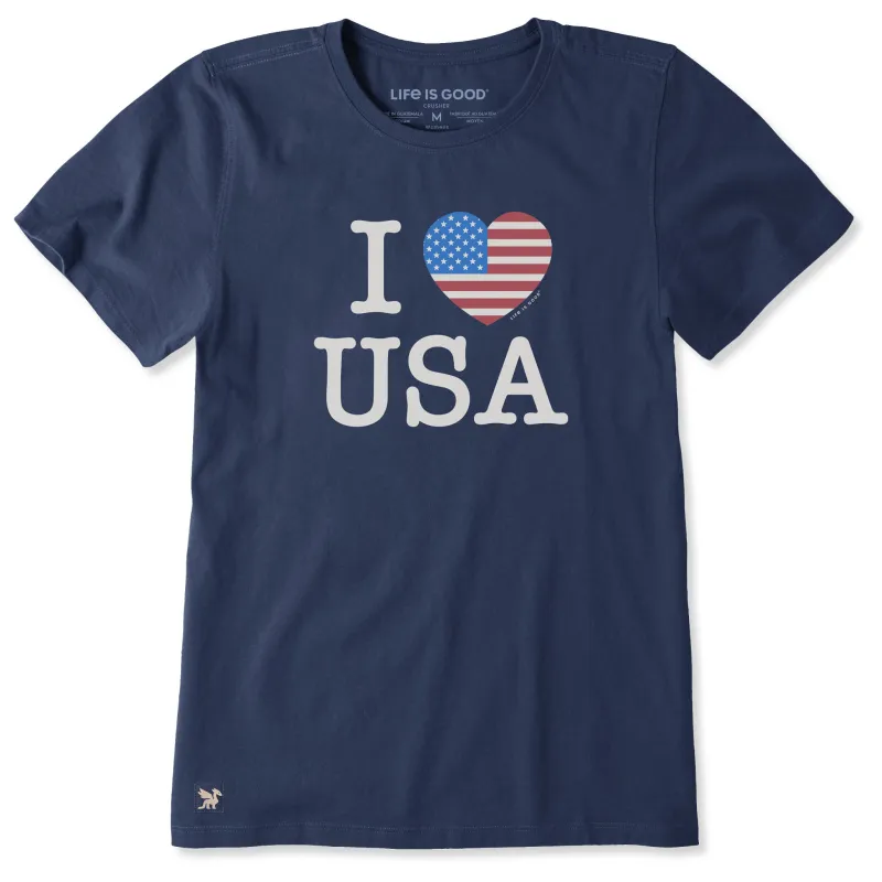 Women's I Heart USA Short Sleeve Tee made by Life is Good