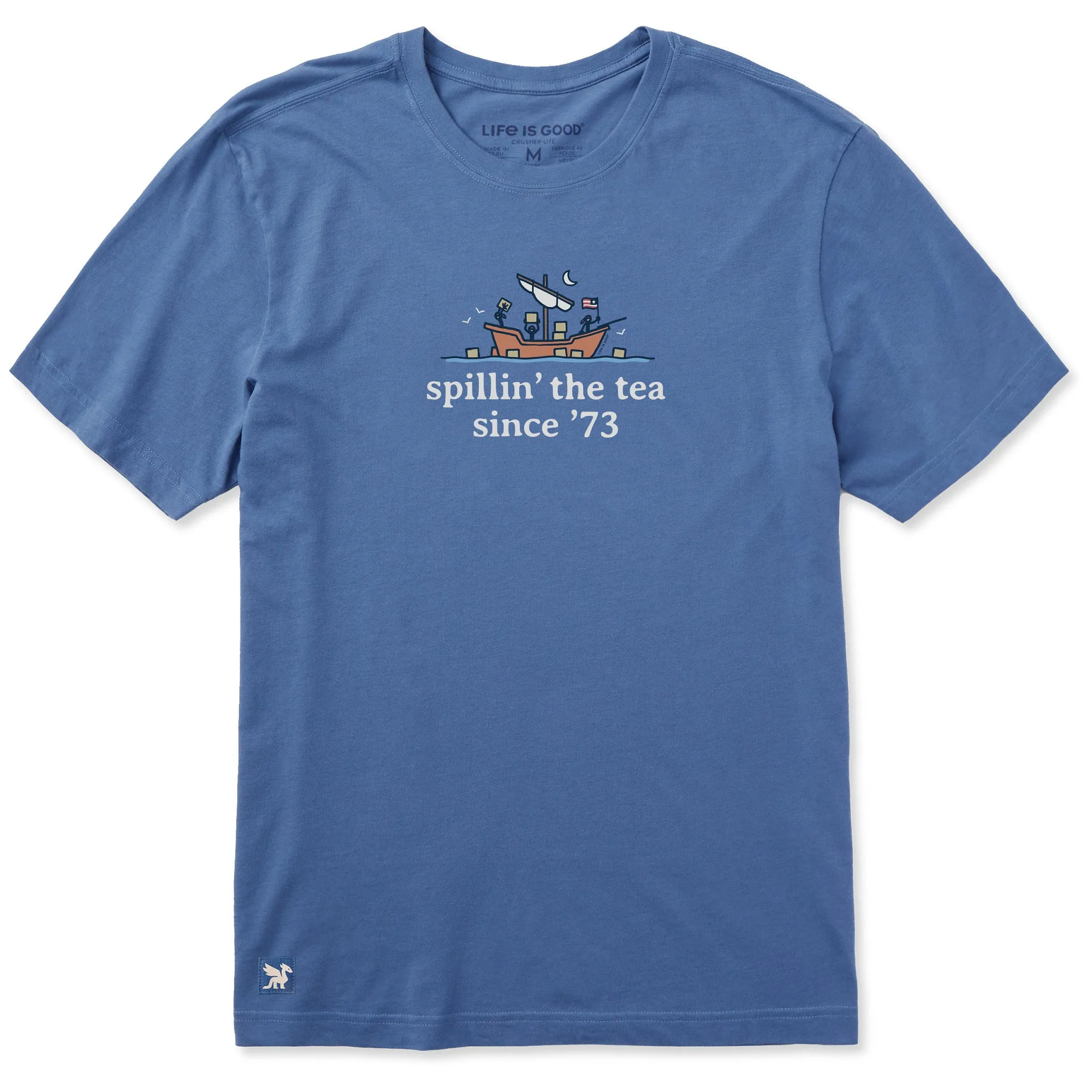 Men's Spillin' the Tea Since '73 Short Sleeve Tee sold by Life is Good