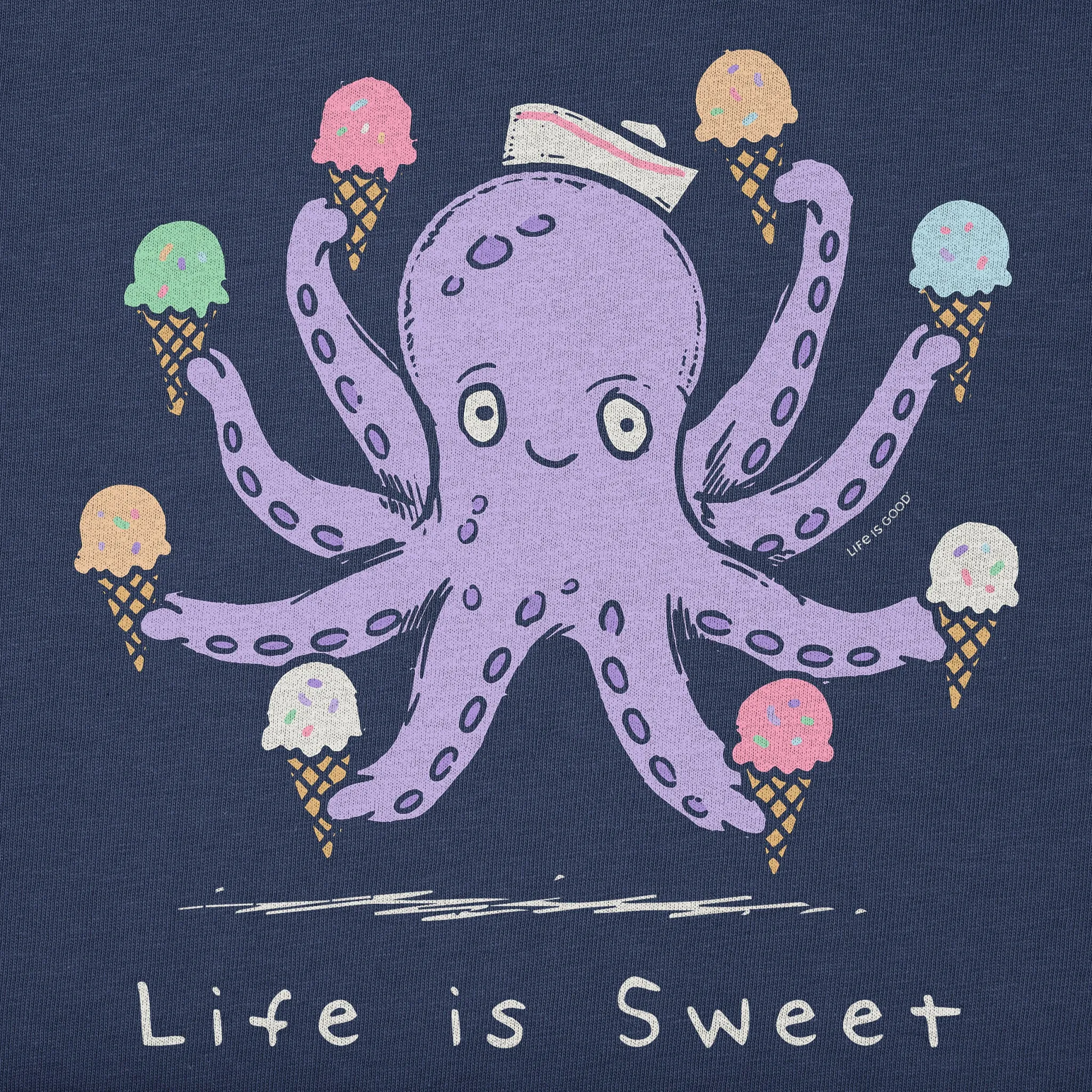 Women's Life is Sweet Octopus Short Sleeve Tee sold by Life is Good product image thumbnail 2