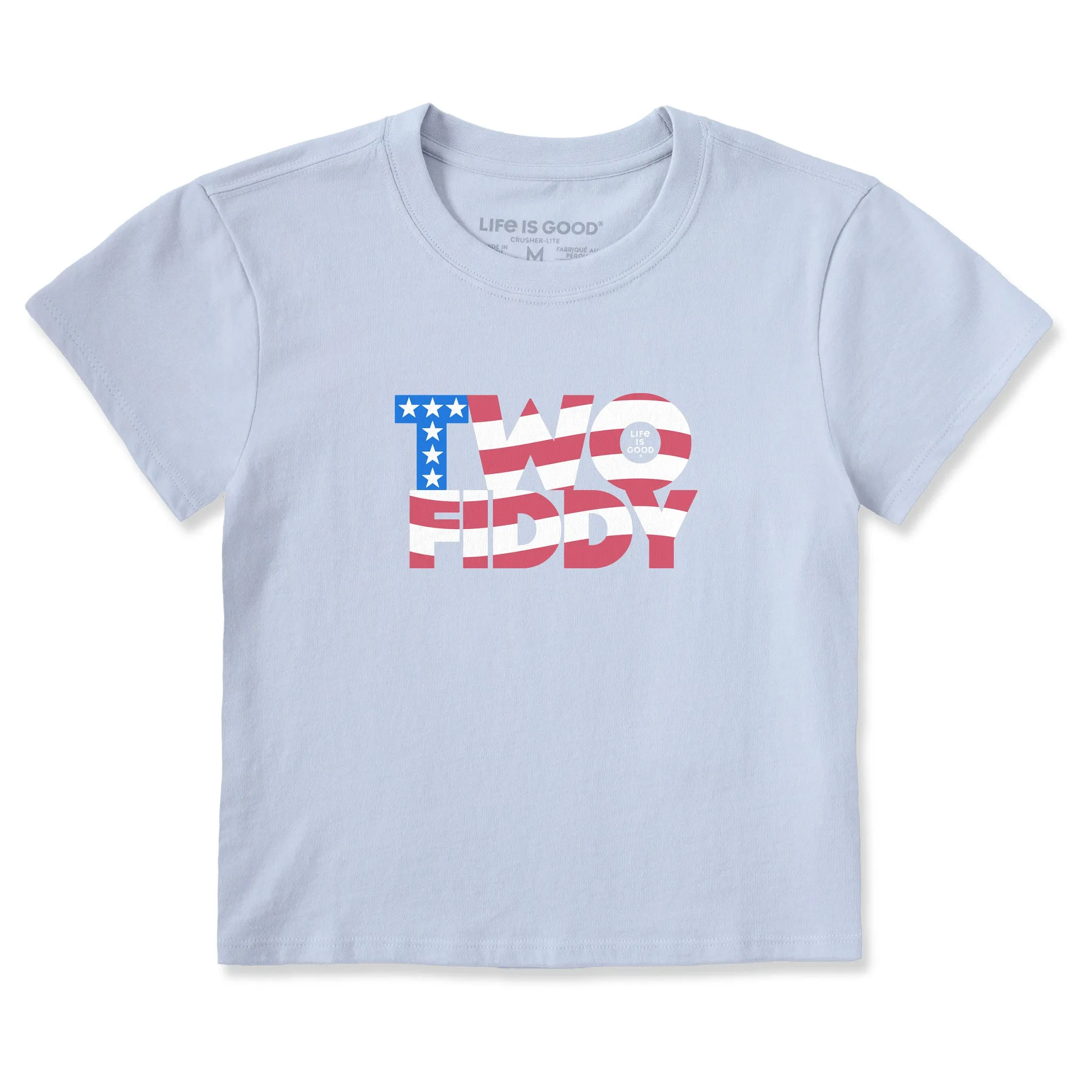 Women's Two Fiddy Flag Wave Crusher-LITE Shrunken Tee sold by Life is Good product image thumbnail 3