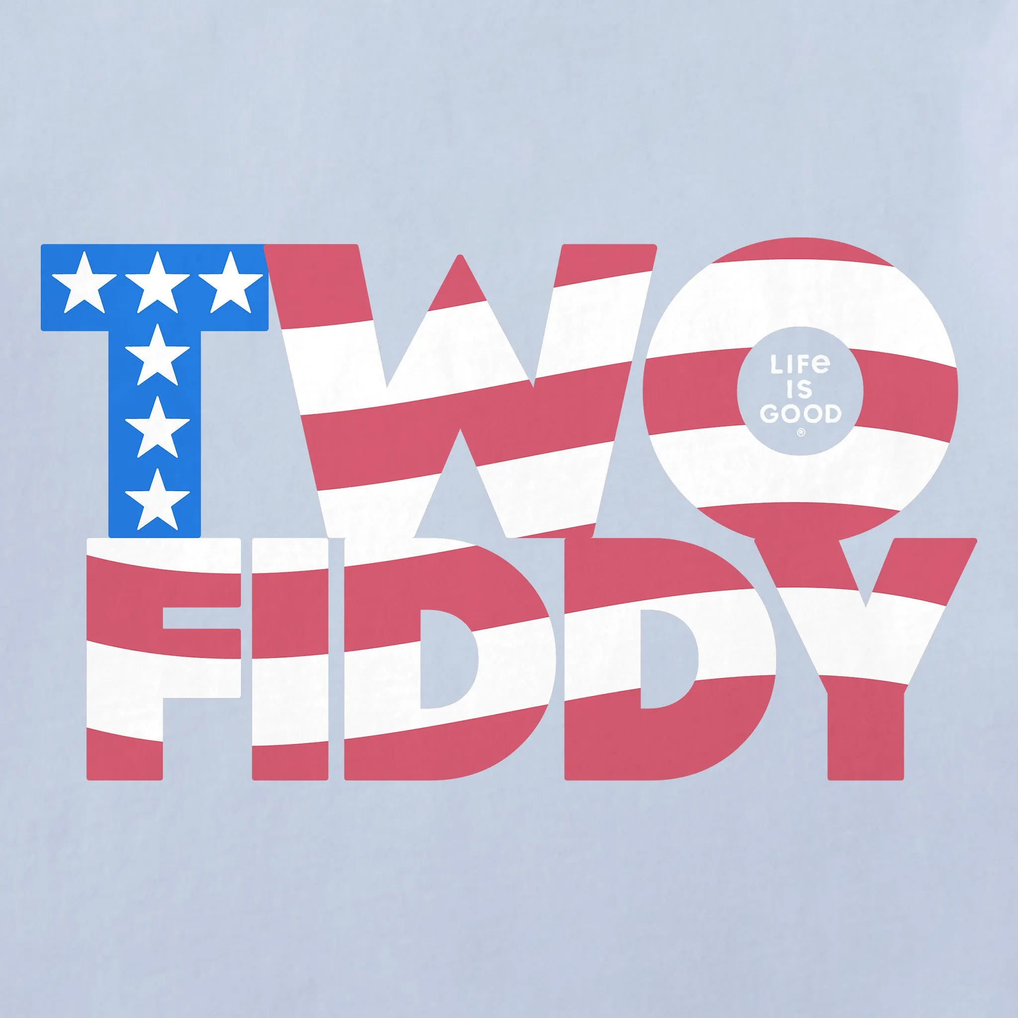 Women's Two Fiddy Flag Wave Crusher-LITE Shrunken Tee sold by Life is Good product image thumbnail 4