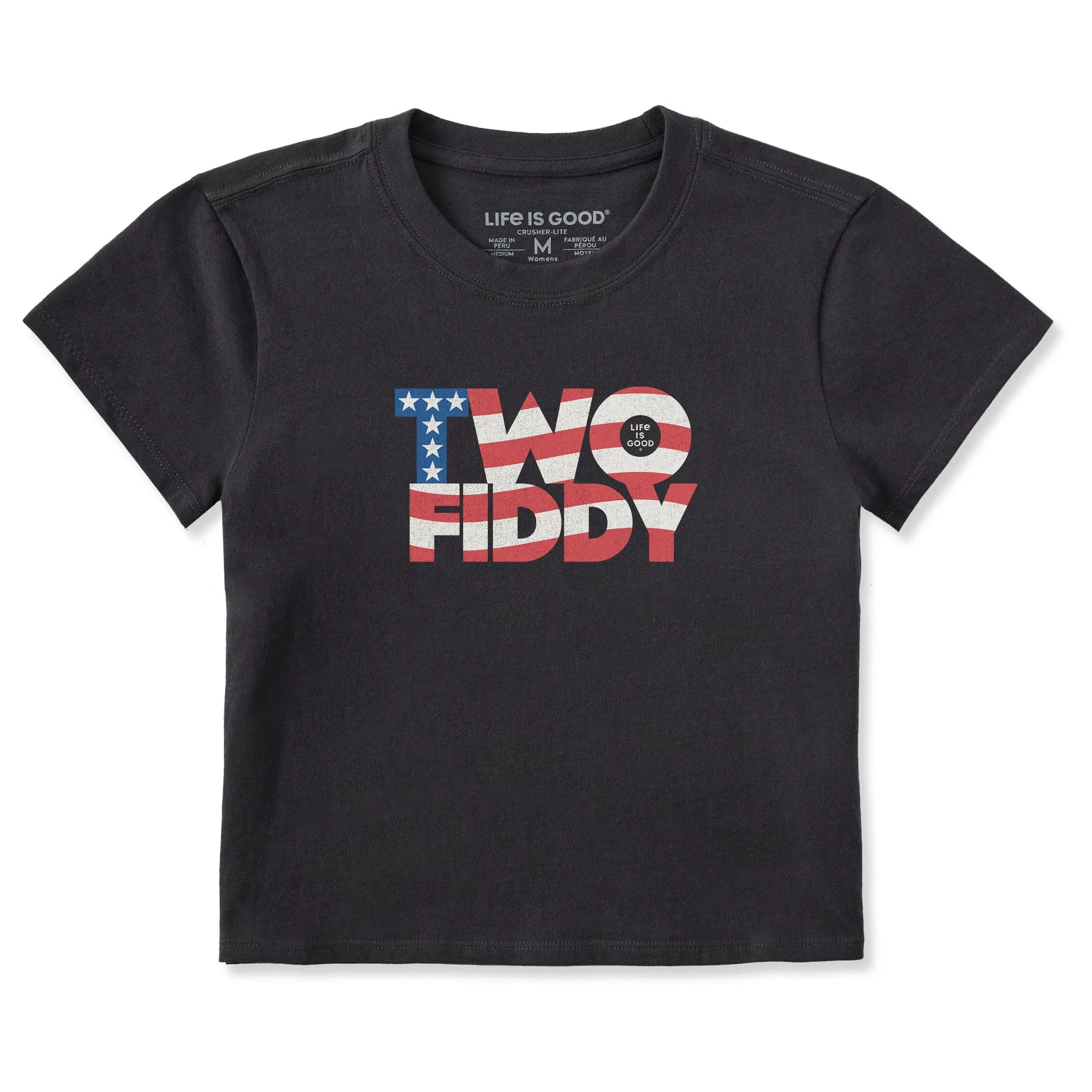 Women's Two Fiddy Flag Wave Crusher-LITE Shrunken Tee sold by Life is Good product image thumbnail 5