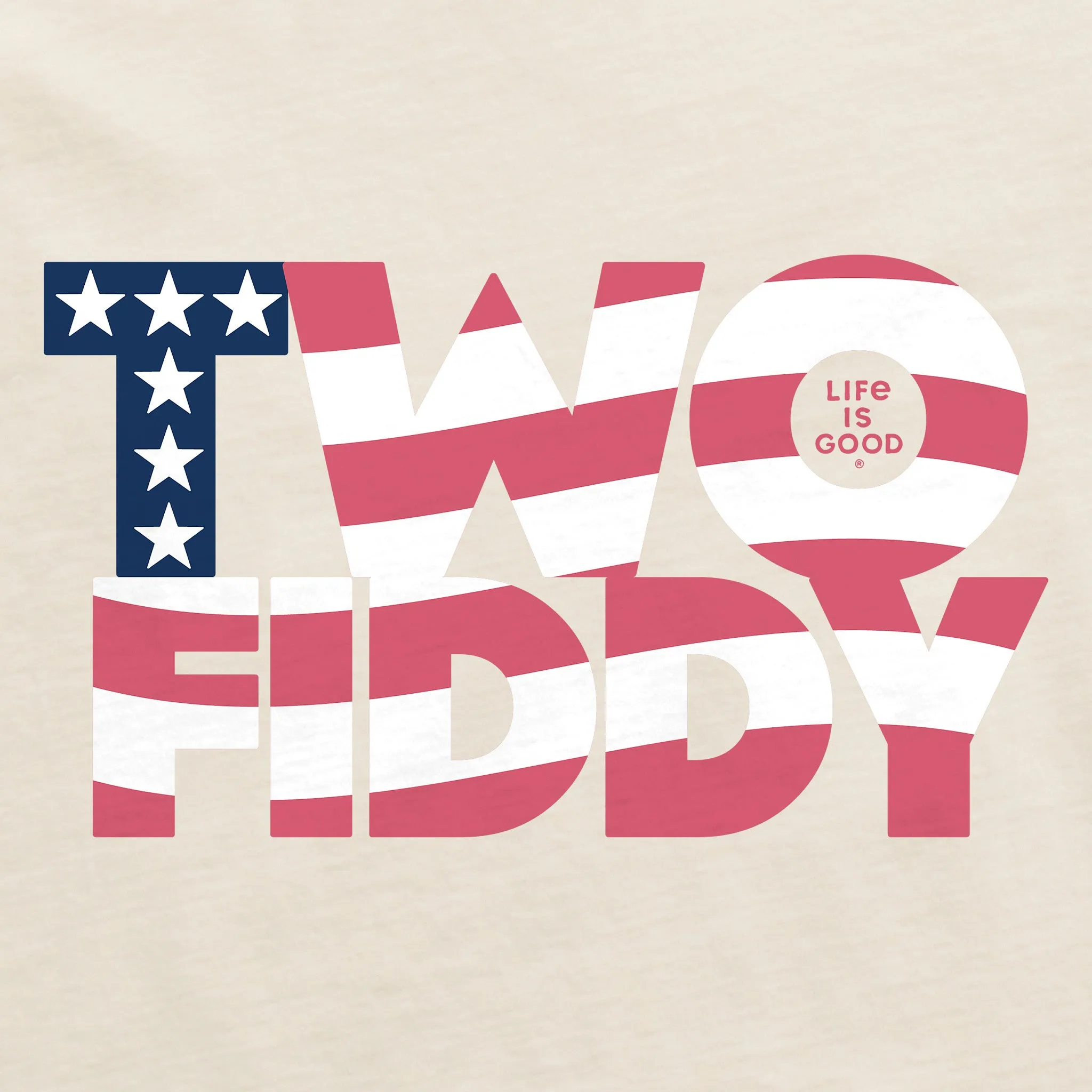 Women's Two Fiddy Flag Wave Crusher-LITE Shrunken Tee sold by Life is Good product image thumbnail 2