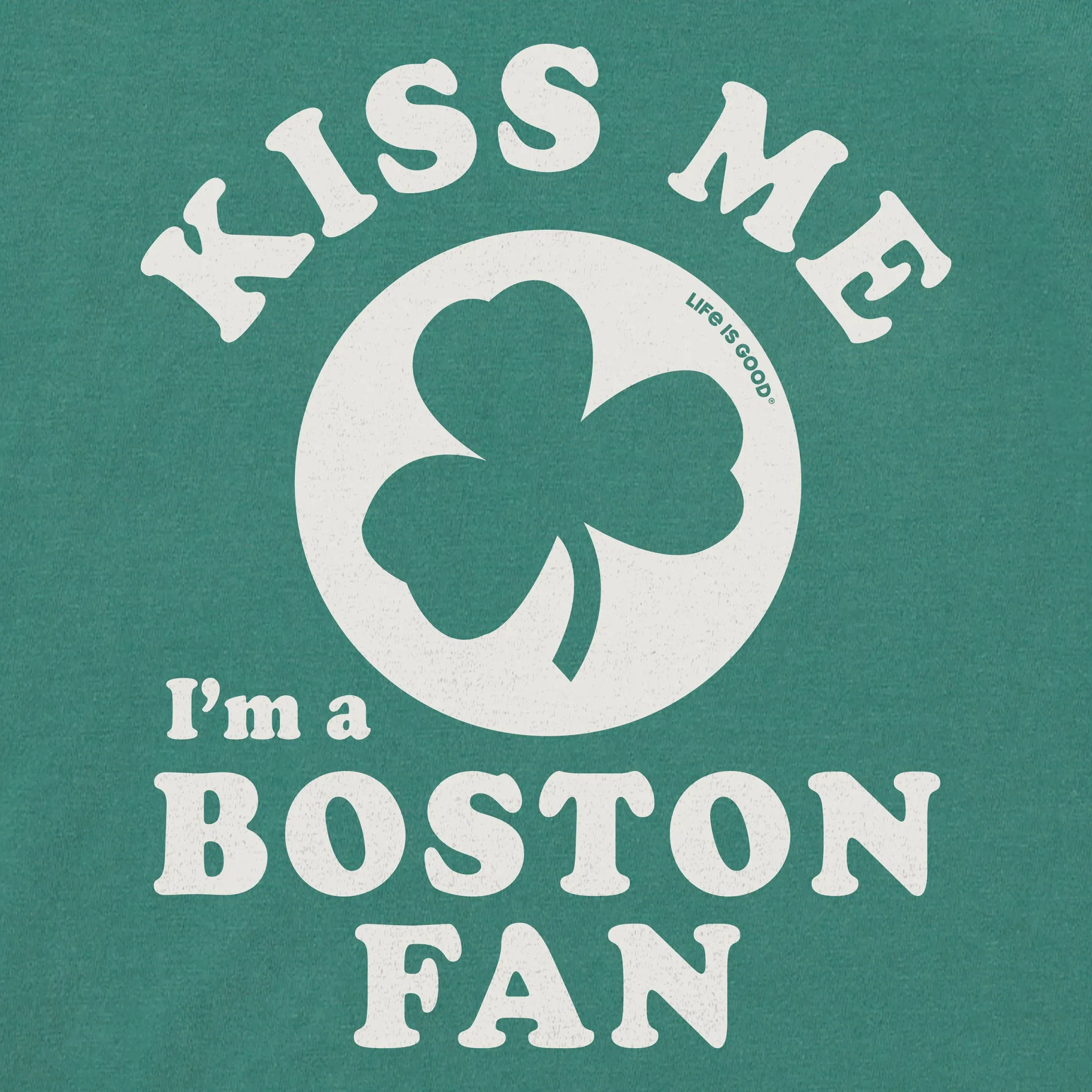 Men's Kiss Me I'm a Boston Fan Short Sleeve Crusher Tee sold by Life is Good product image thumbnail 2