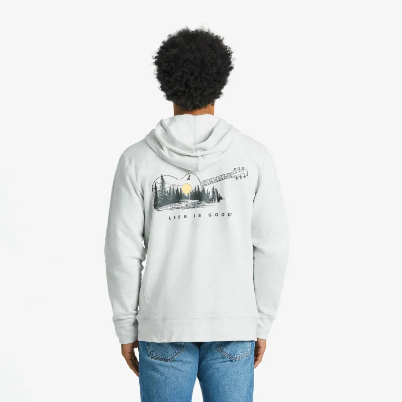 Men's Guitar Landscape Simply True Fleece Zip Hoodie made by Life is Good
