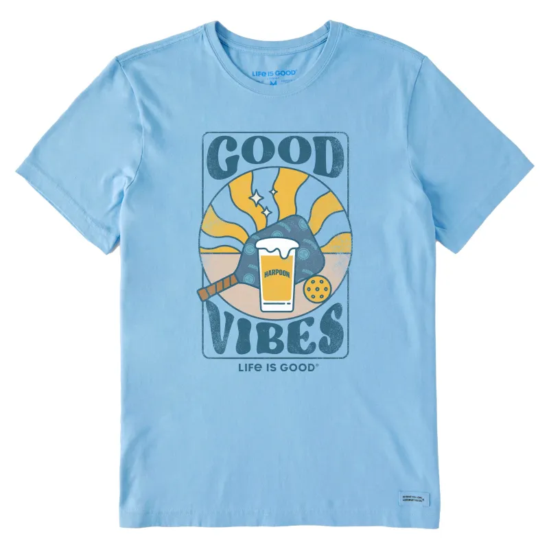 Men's Groovy Harpoon Good Vibes Short Sleeve Crusher Tee made by Life is Good