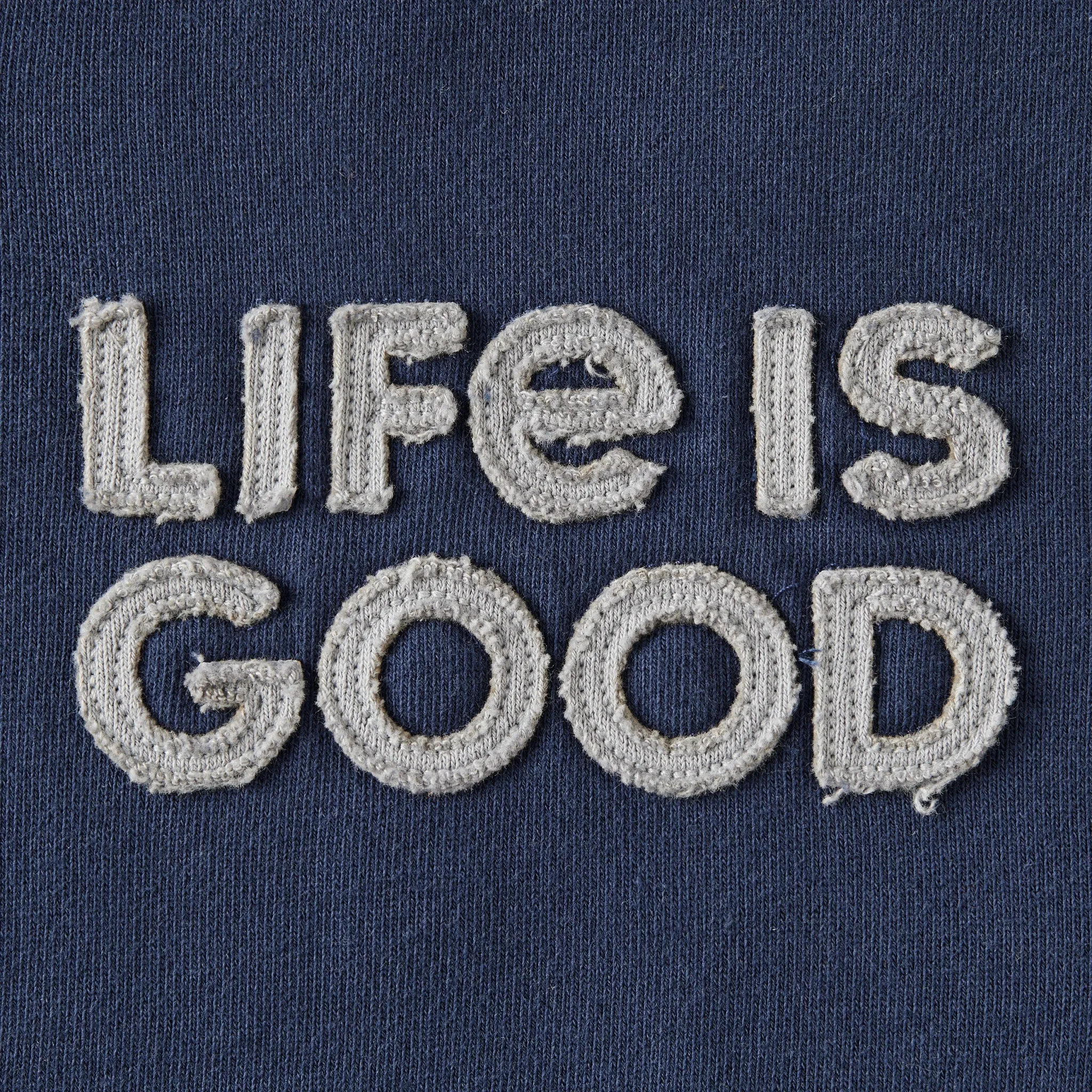 Men's LIG Wordmark Stack Simply True Fleece Zip Hoodie sold by Life is Good product image thumbnail 2