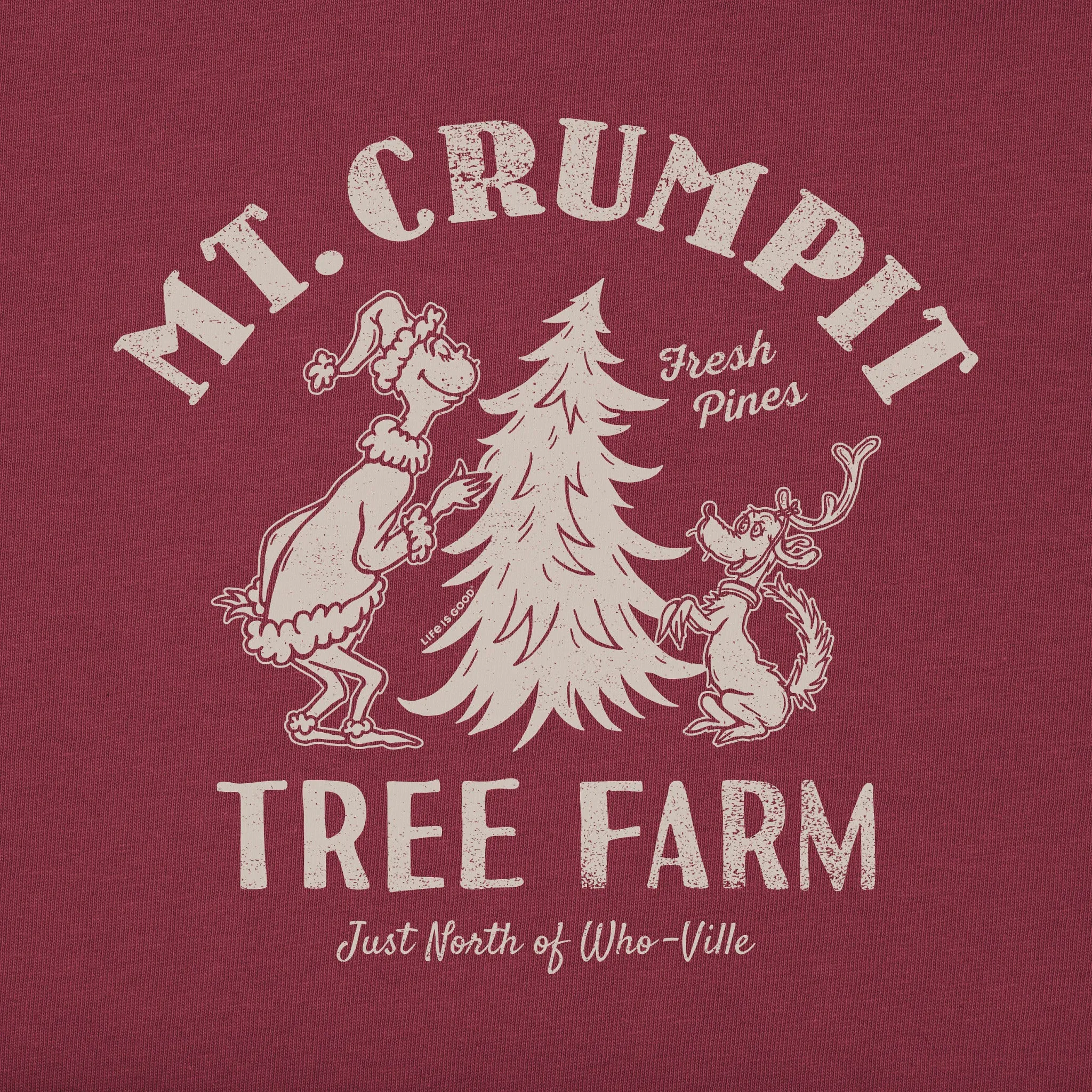 Men's Mt. Crumpit Tree Farm Long Sleeve Crusher Tee sold by Life is Good product image thumbnail 2
