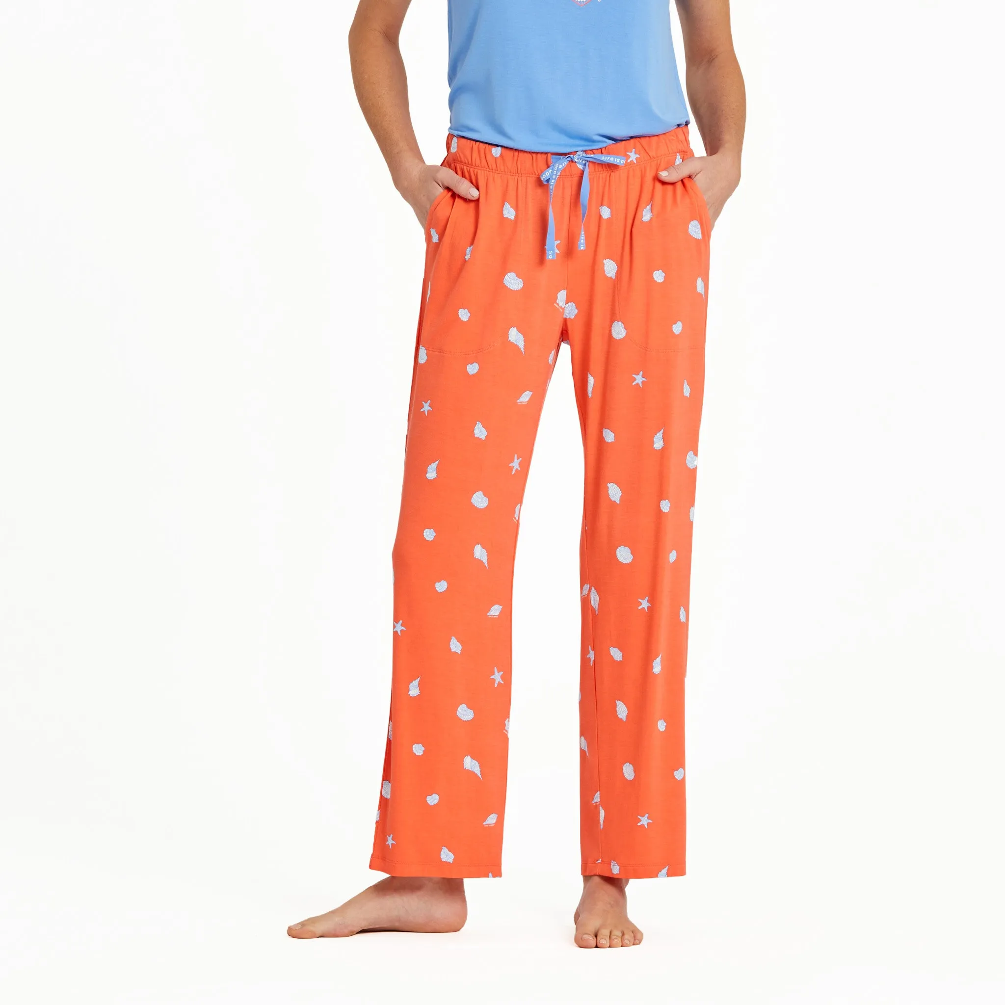 Women's Detailed Seashell Pattern Lightweight Sleep Pant sold by Life is Good