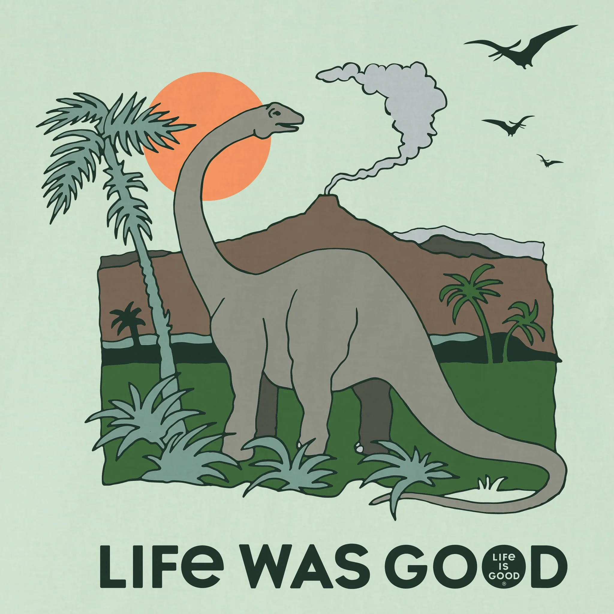 Men's Dinosaur Life was Good Short Sleeve Crusher-LITE Tee sold by Life is Good product image thumbnail 2