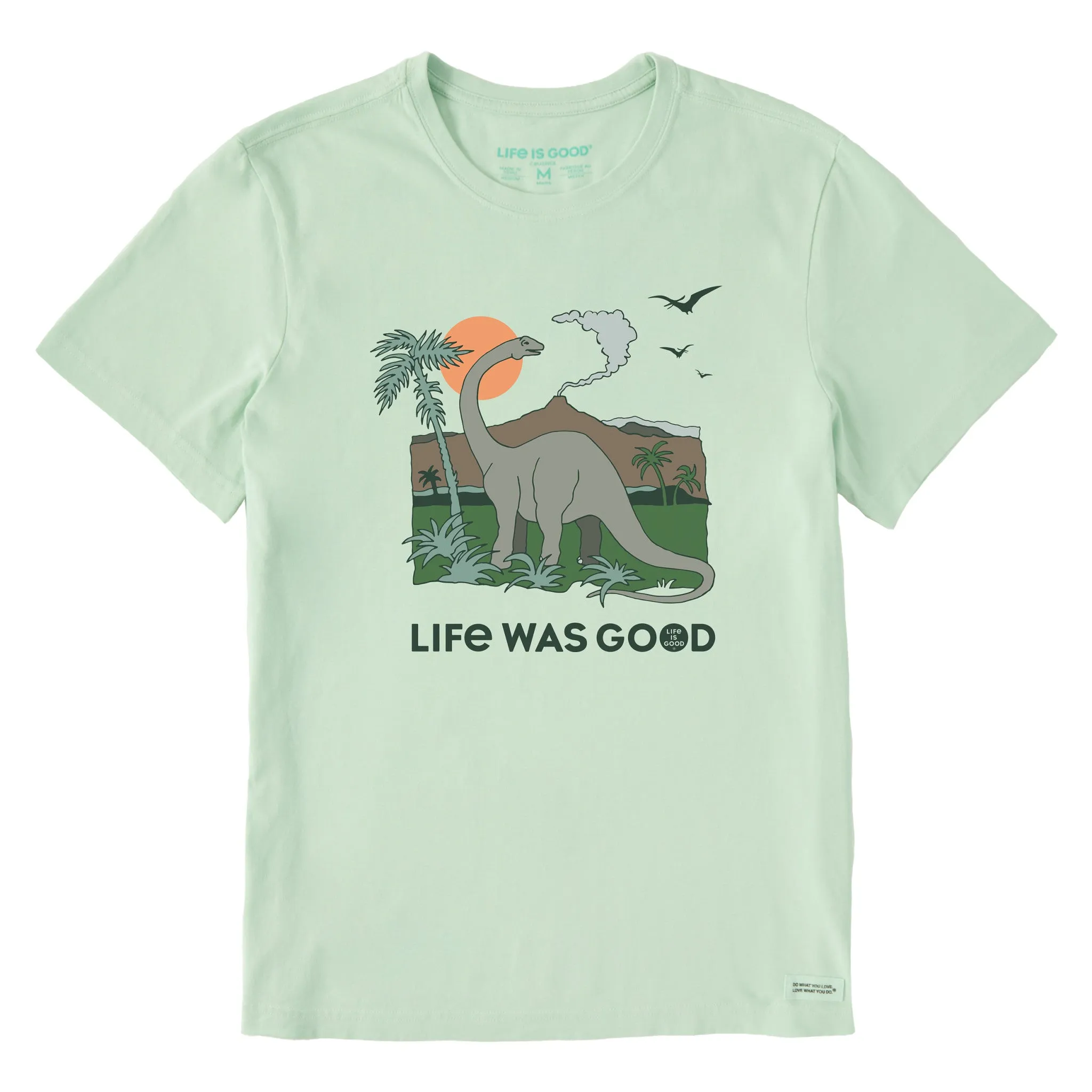 Men's Dinosaur Life was Good Short Sleeve Crusher-LITE Tee sold by Life is Good