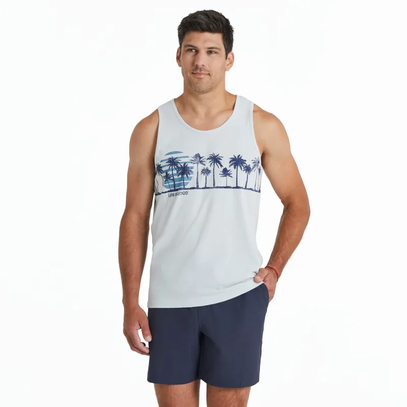 Men's Retro Sun Palm Landscape Crusher-LITE Tank made by Life is Good