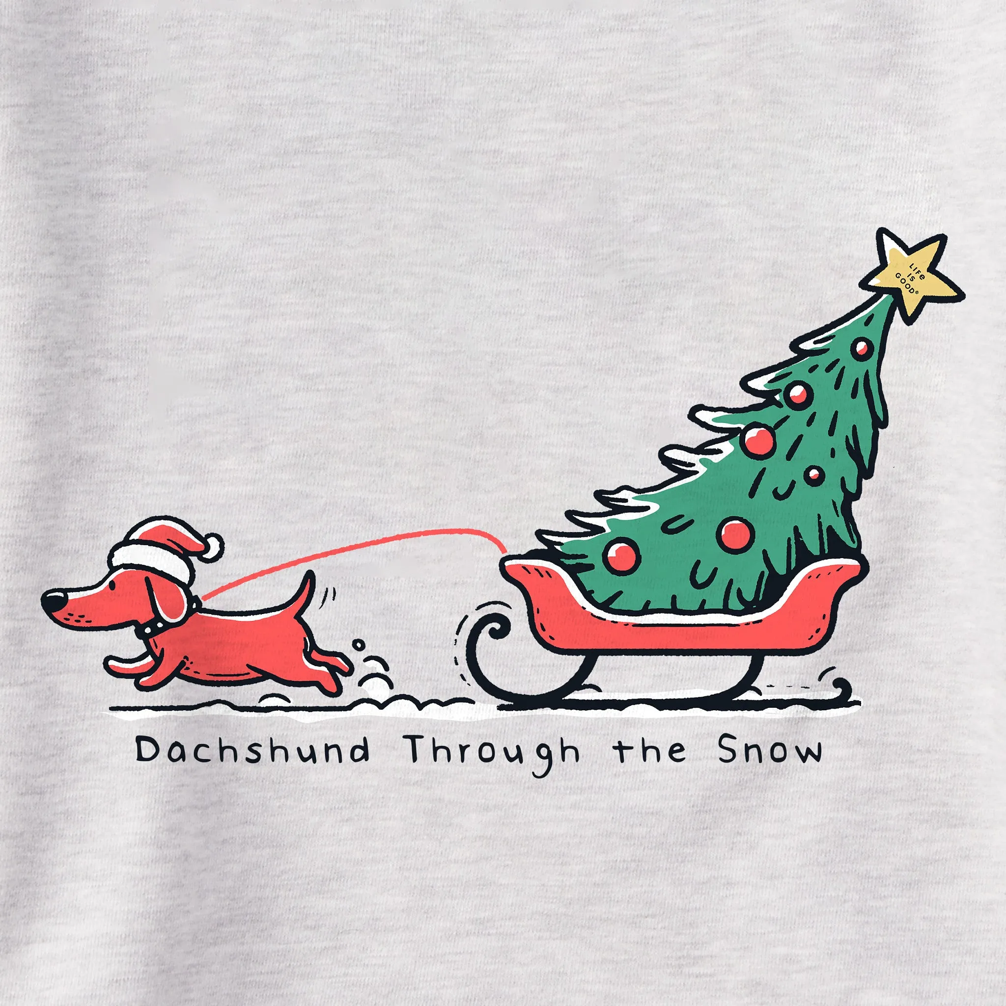 Women's Little Dachshund Through the Snow Simply True Fleece Hoodie sold by Life is Good product image thumbnail 2