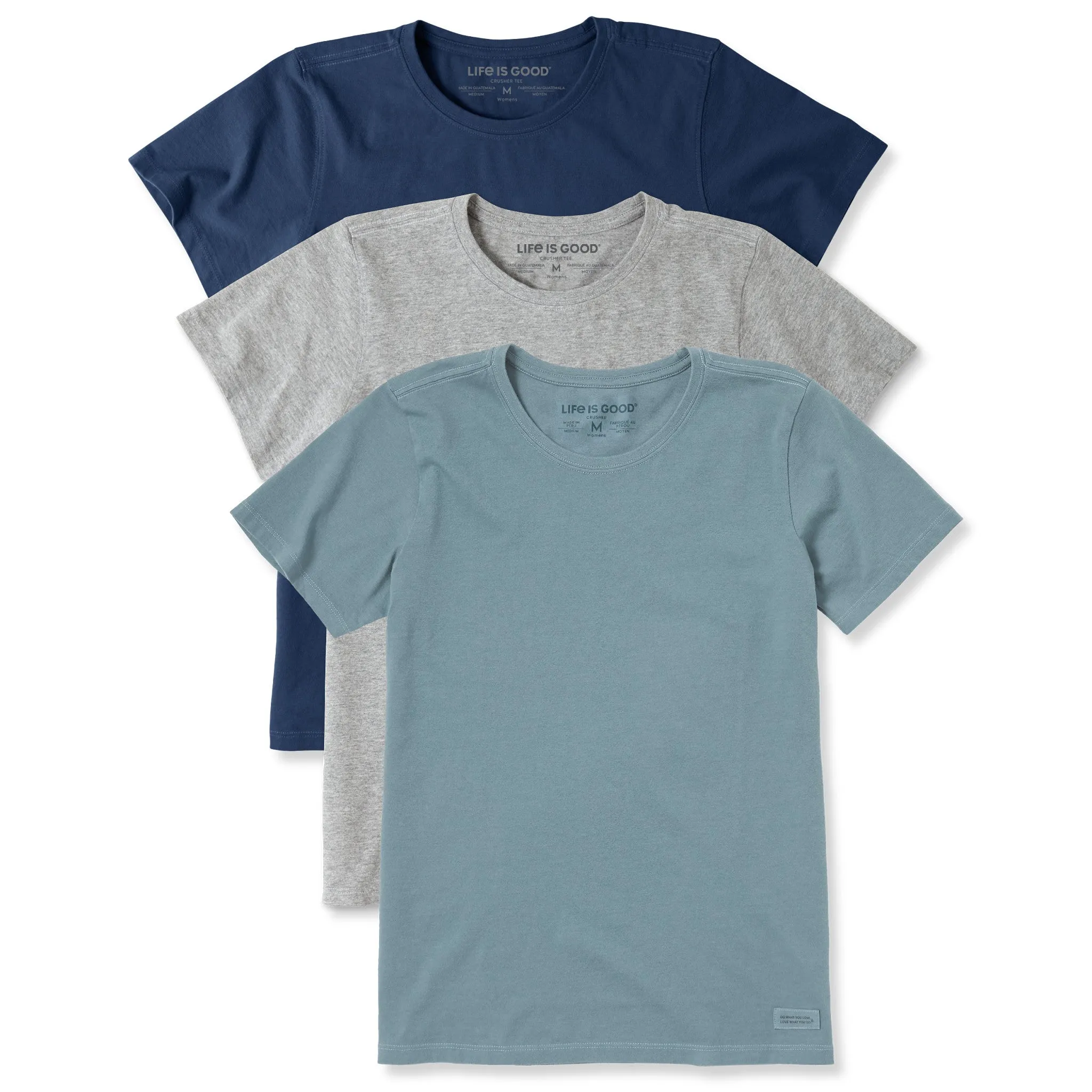 Women's Solid 3-Pack Crusher Crew Multi 6 sold by Life is Good