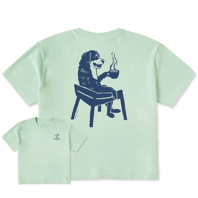 Women's Bert's Berner with Hot Chocolate Short Sleeve Crusher Boxy Tee made by Life is Good