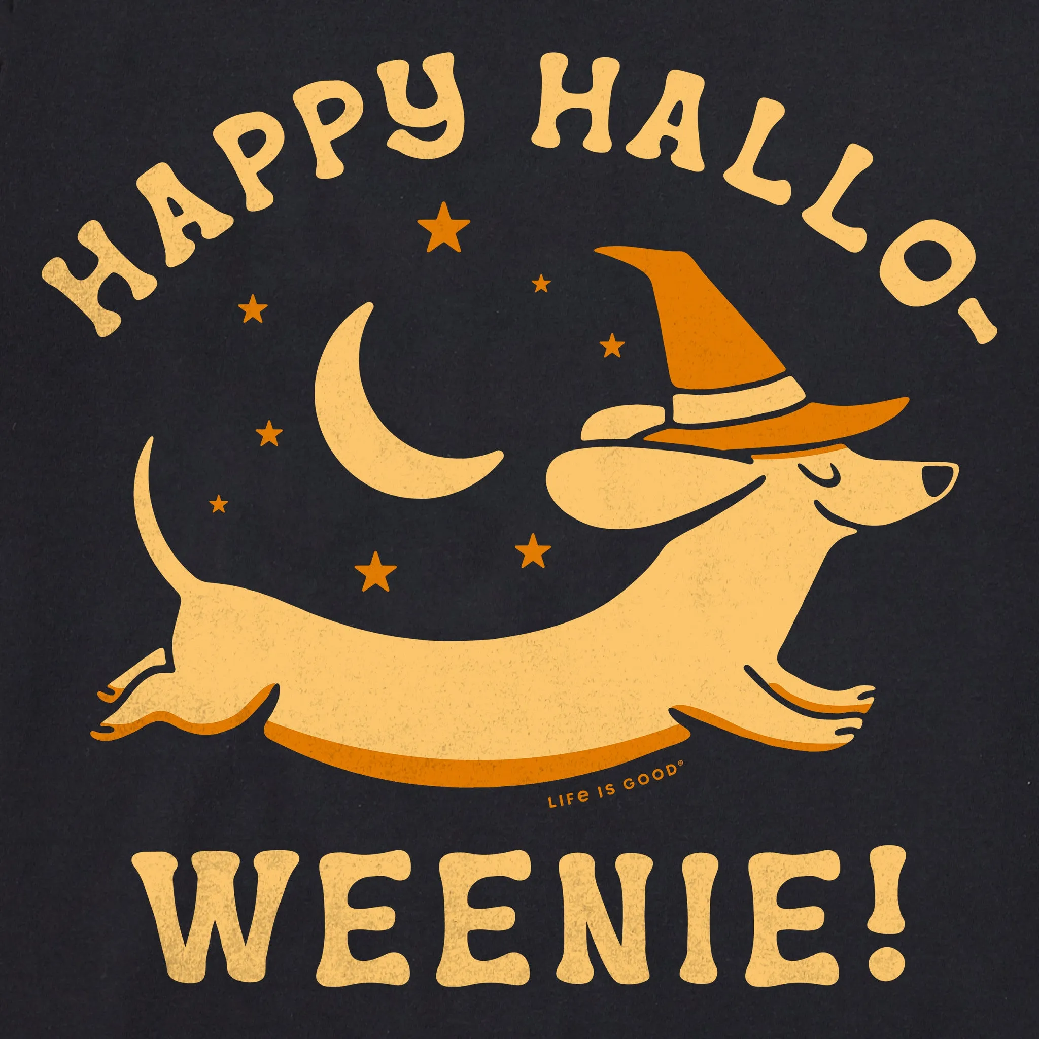 Men's Happy Hallo-Weenie Long Sleeve Crusher Tee sold by Life is Good product image thumbnail 2