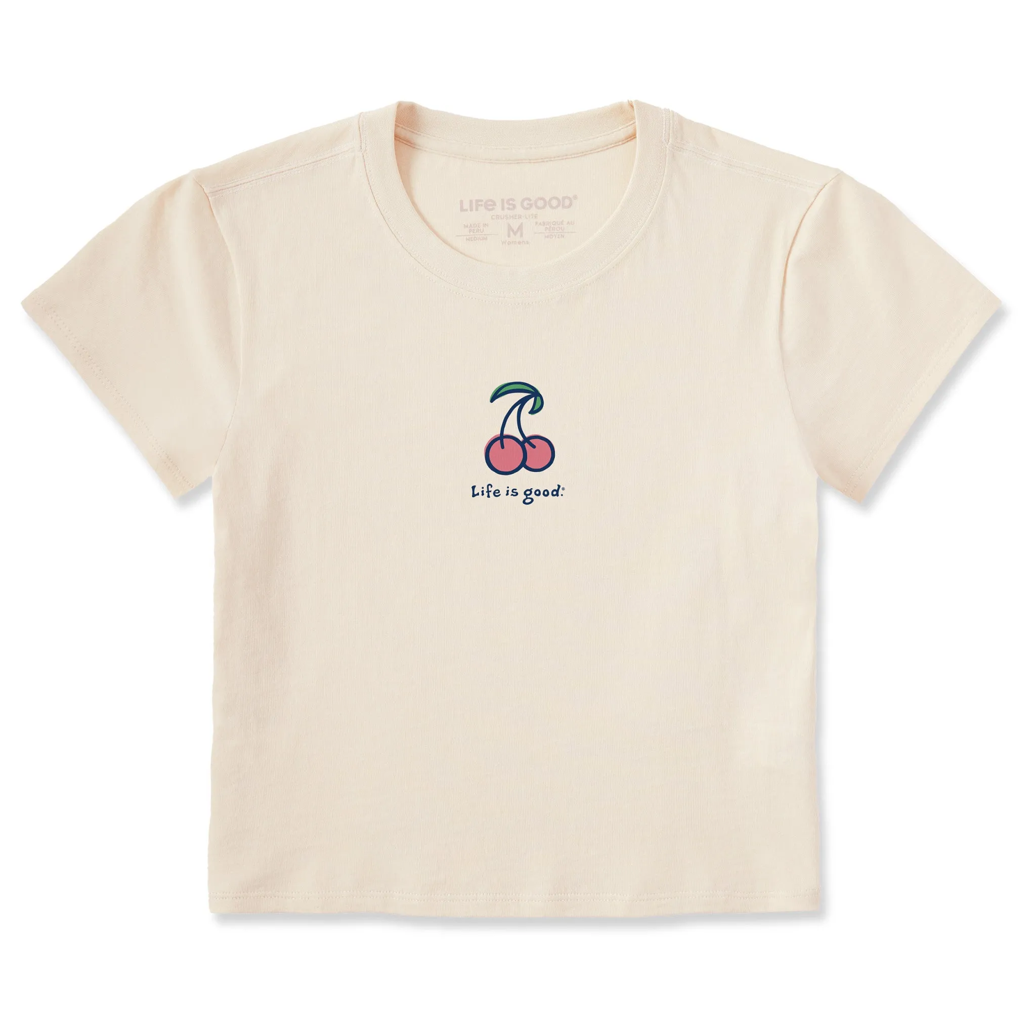 Women's Cherries Vintage Crusher-LITE Shrunken Tee sold by Life is Good