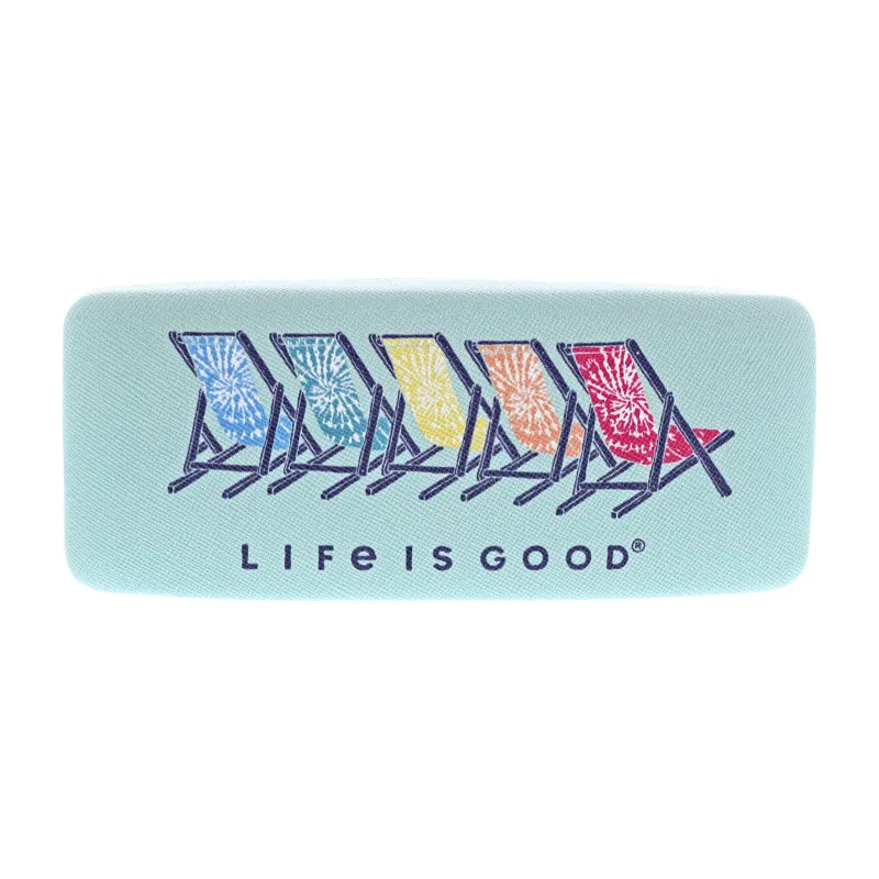 Tie Dye Beach Chairs Sunglass Case made by Life is Good