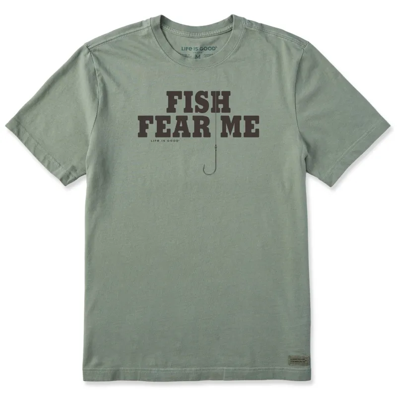 Men's Fish Fear Me Hook Short Sleeve Crusher Tee made by Life is Good