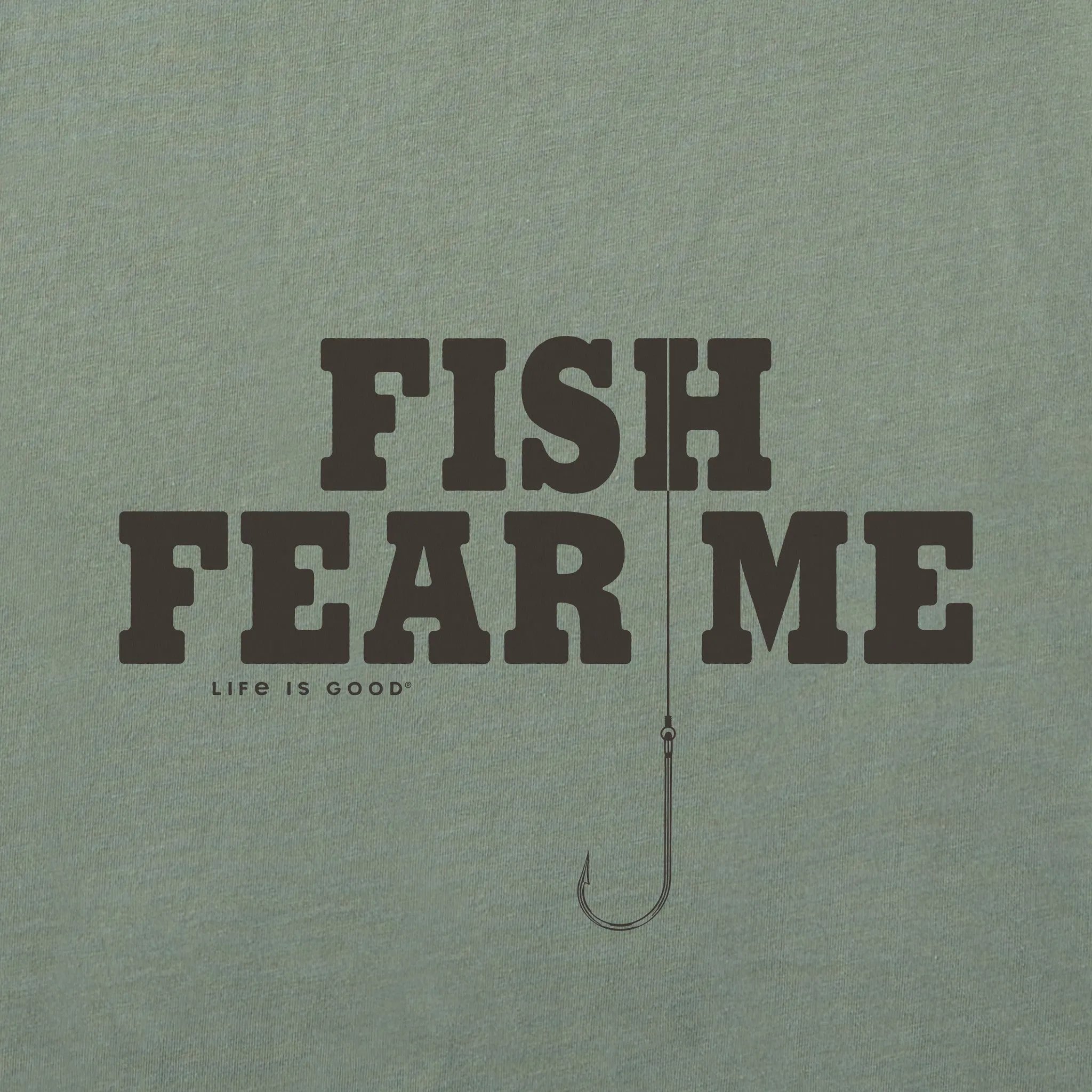 Men's Fish Fear Me Hook Short Sleeve Crusher Tee sold by Life is Good product image thumbnail 2