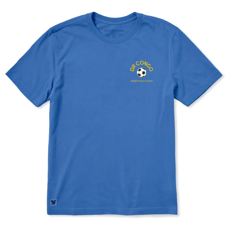Men's DR Congo Soccer Short Sleeve Crusher Tee made by Life is Good