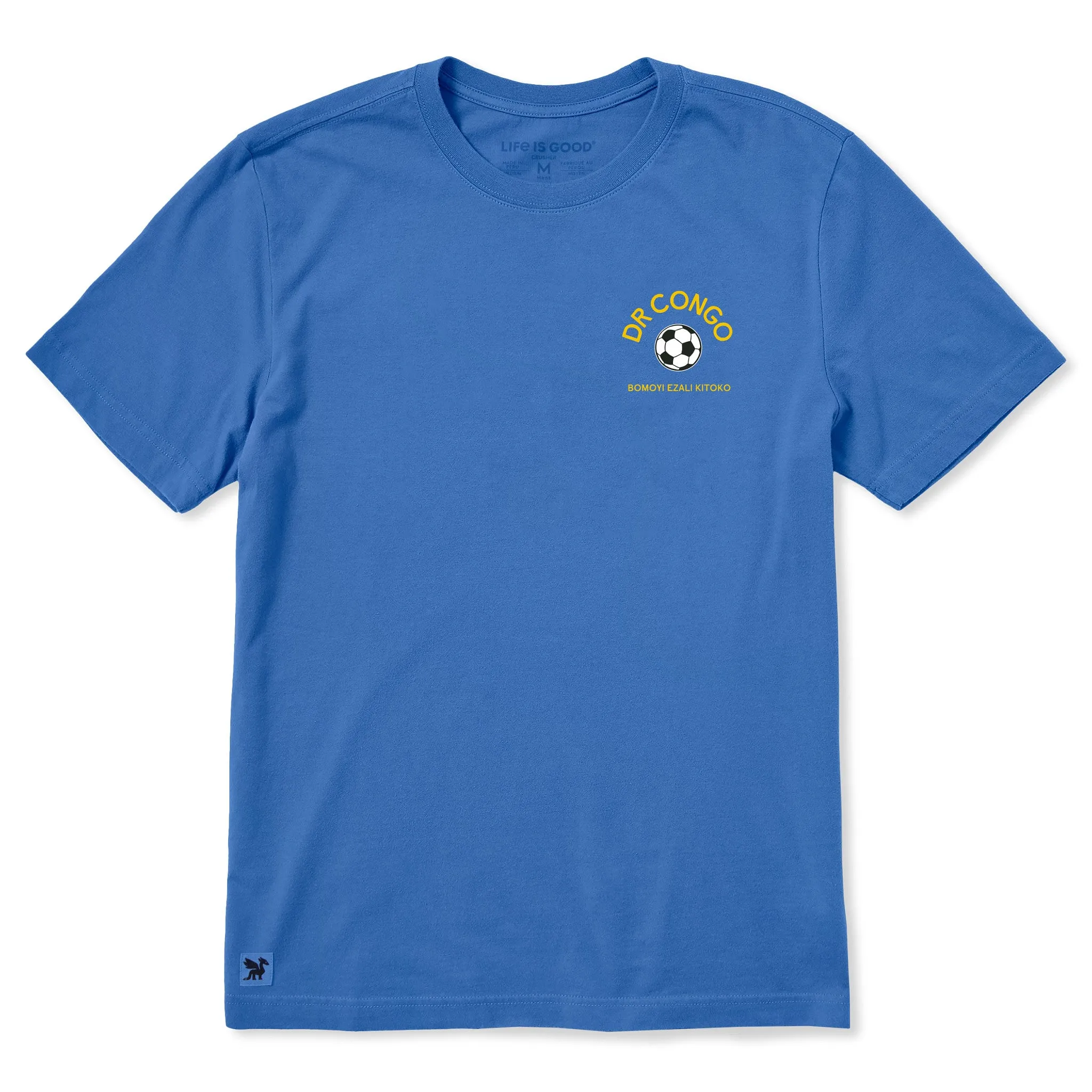 Men's DR Congo Soccer Short Sleeve Crusher Tee sold by Life is Good