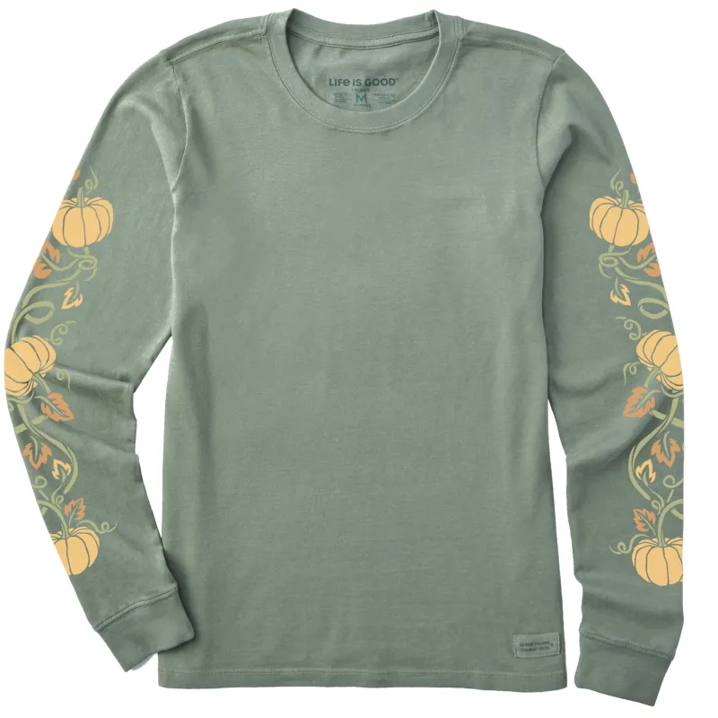 Women's pumpkin patch Long Sleeve Crusher Tee made by Life is Good