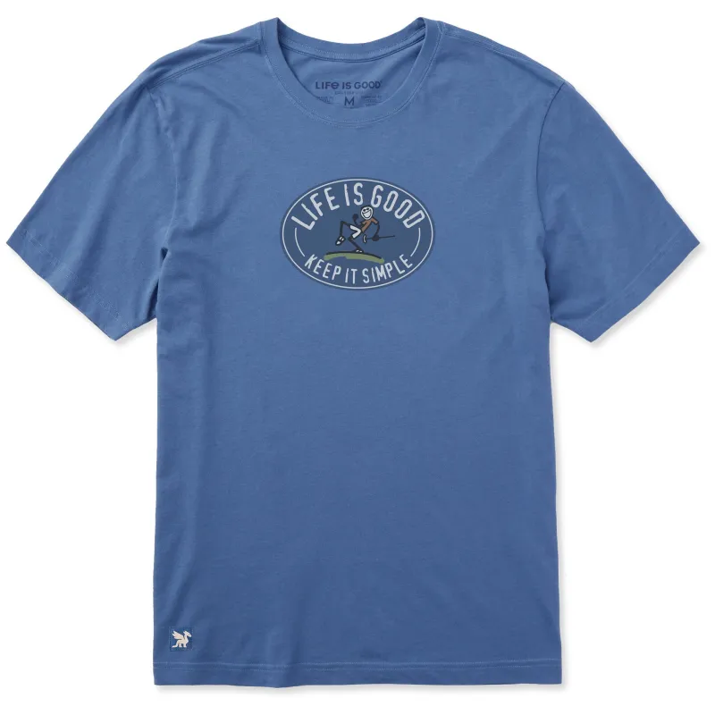 Men's Jake Golfer Keep It Simple Oval Short Sleeve Crusher Tee made by Life is Good