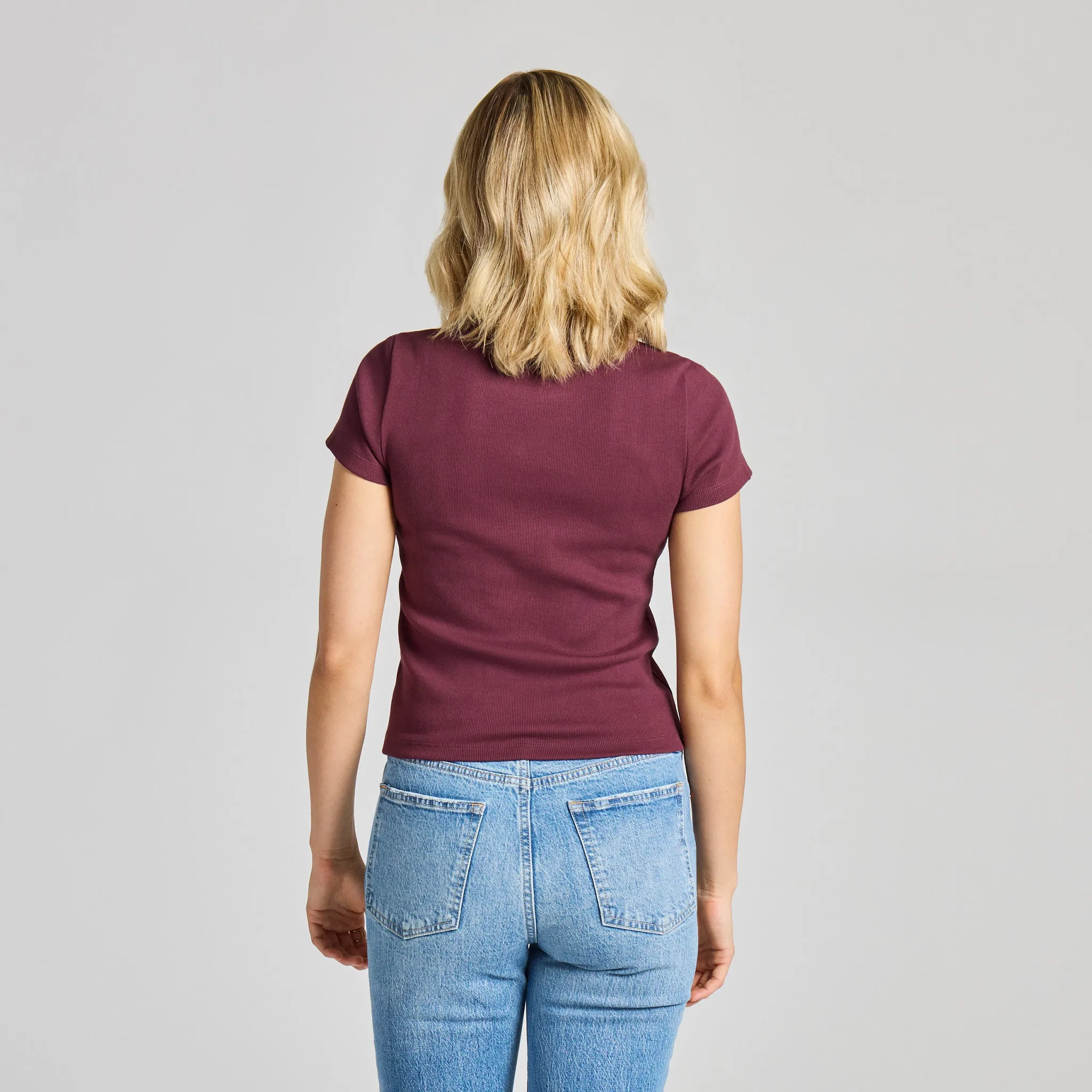 Women's Embroidered Tulip Frame Short Sleeve Fitted Rib Tee sold by Life is Good product image thumbnail 3