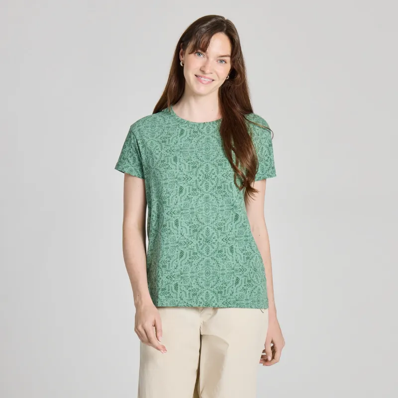 Women's Garden Doodle Pattern Crusher-LITE Easy Tee made by Life is Good