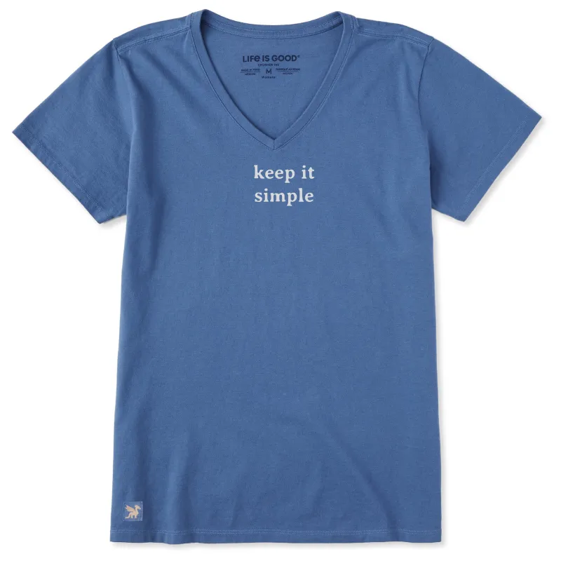 Women's Keep it Very Simple Short Sleeve Crusher Vee made by Life is Good