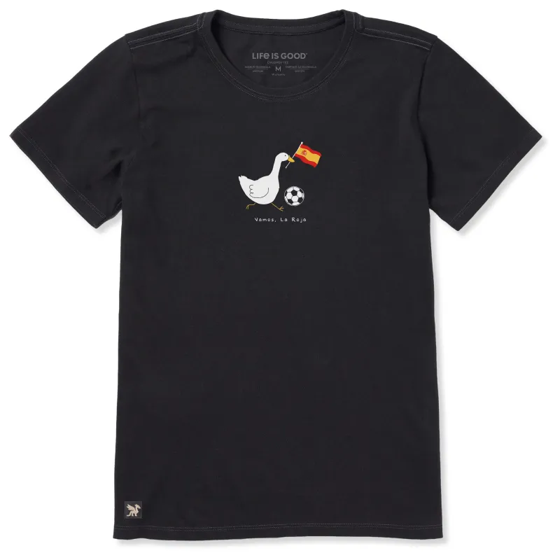 Women's Silly Goose Soccer Spain Short Sleeve Tee made by Life is Good