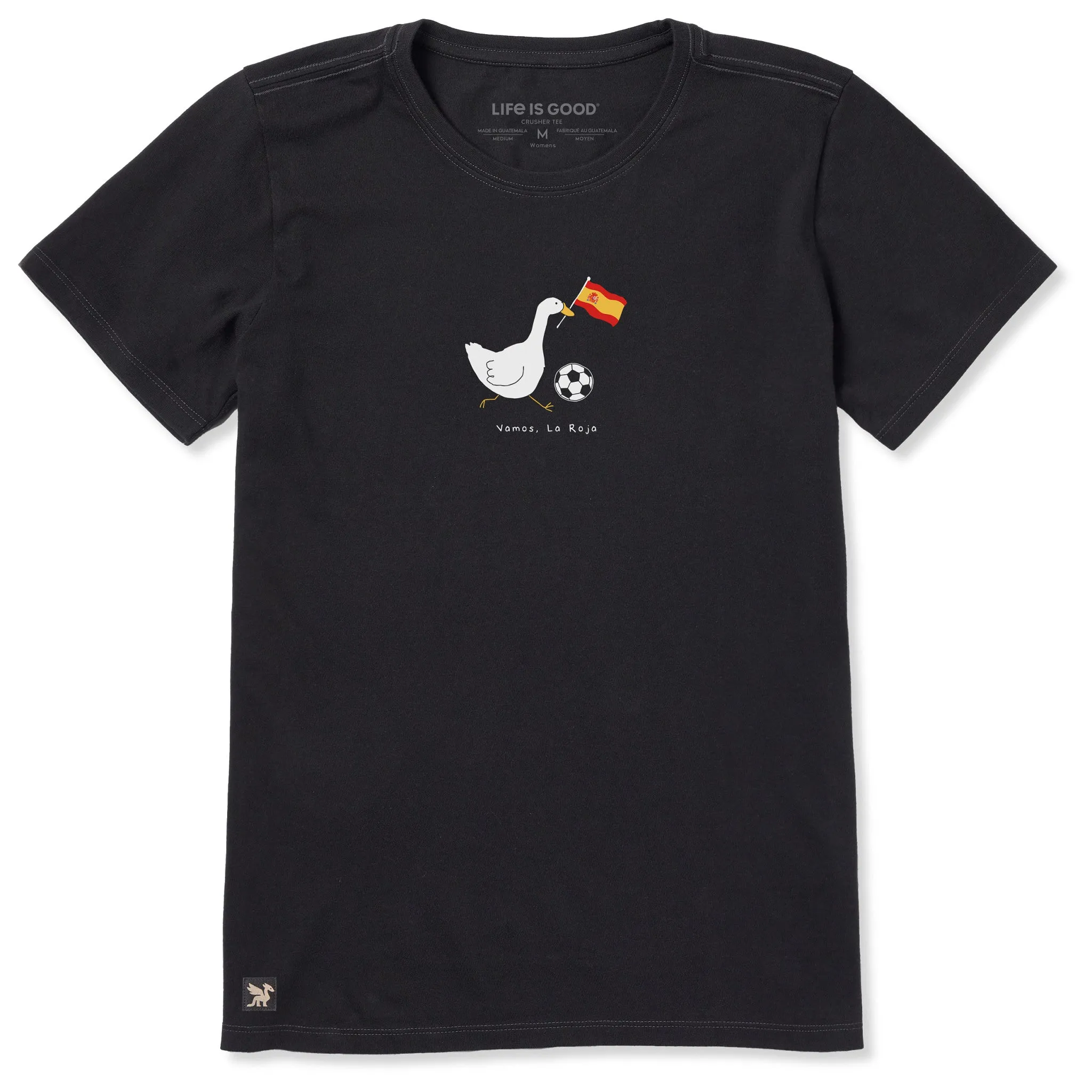 Women's Silly Goose Soccer Spain Short Sleeve Tee sold by Life is Good