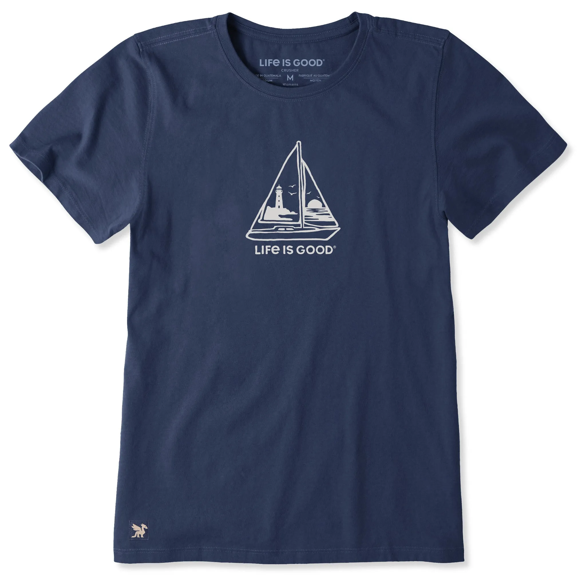 Women's Sailboat Lighthouse Short Sleeve Tee sold by Life is Good