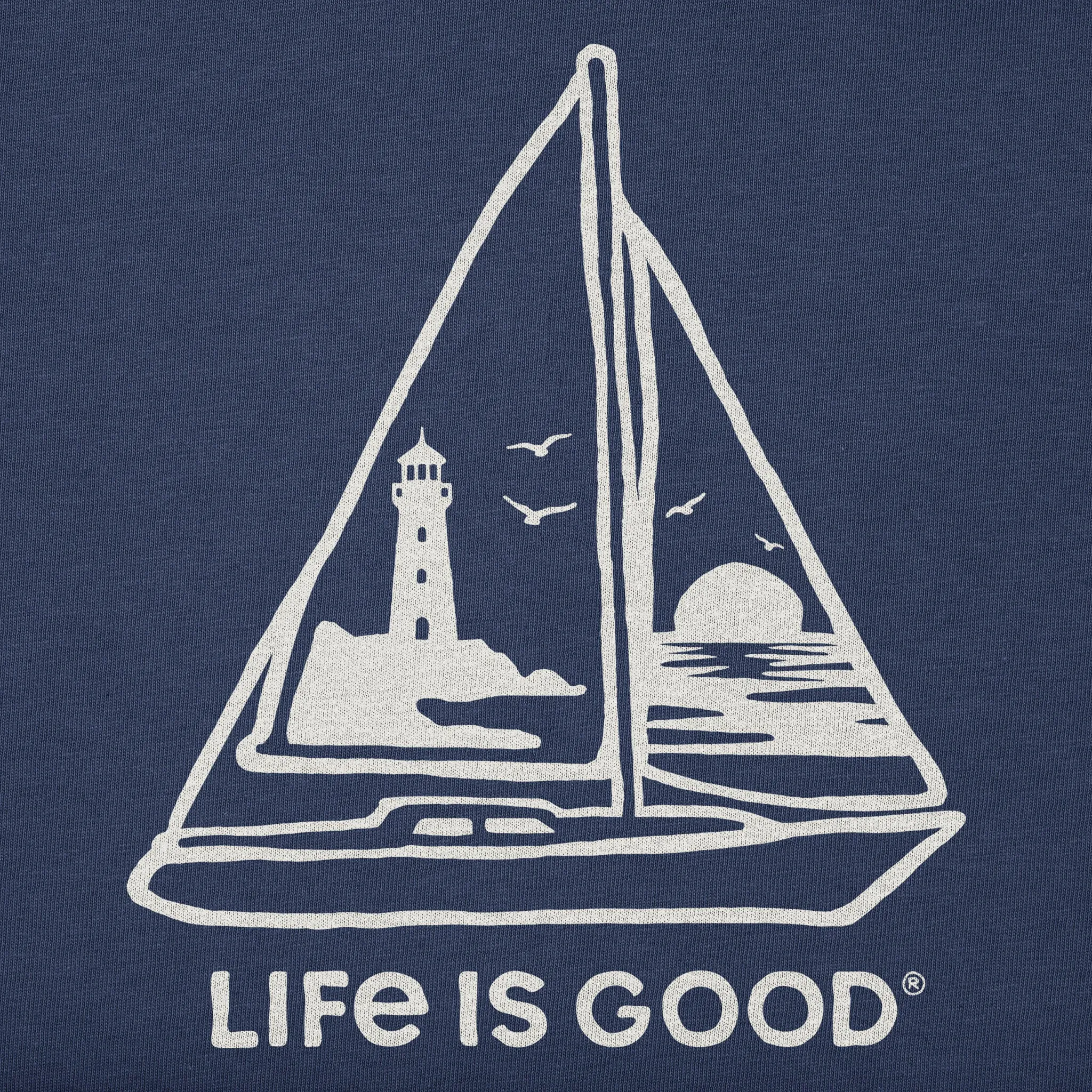 Women's Sailboat Lighthouse Short Sleeve Tee sold by Life is Good product image thumbnail 2