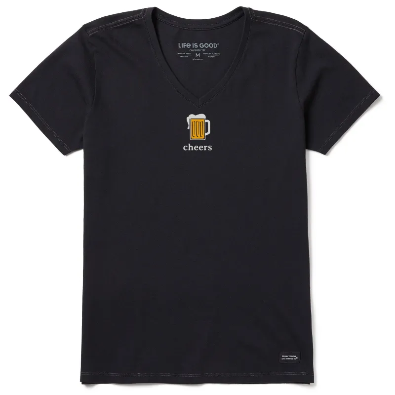 Women's Cheers Beer Mug Short Sleeve Vee made by Life is Good