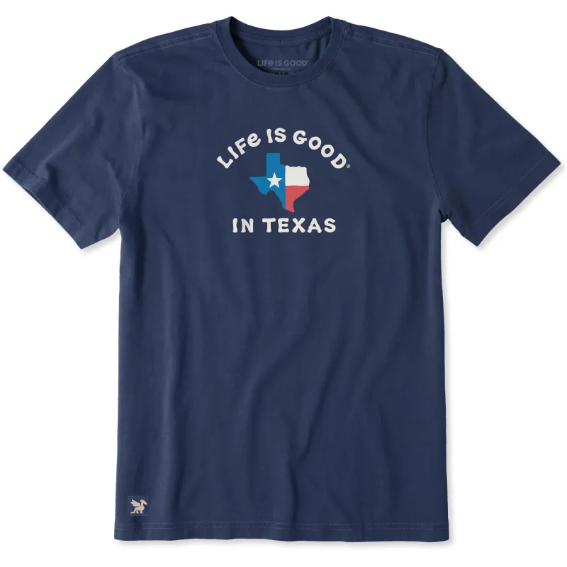 Men's Life is Good in Texas Flag Short Sleeve Tee made by Life is Good