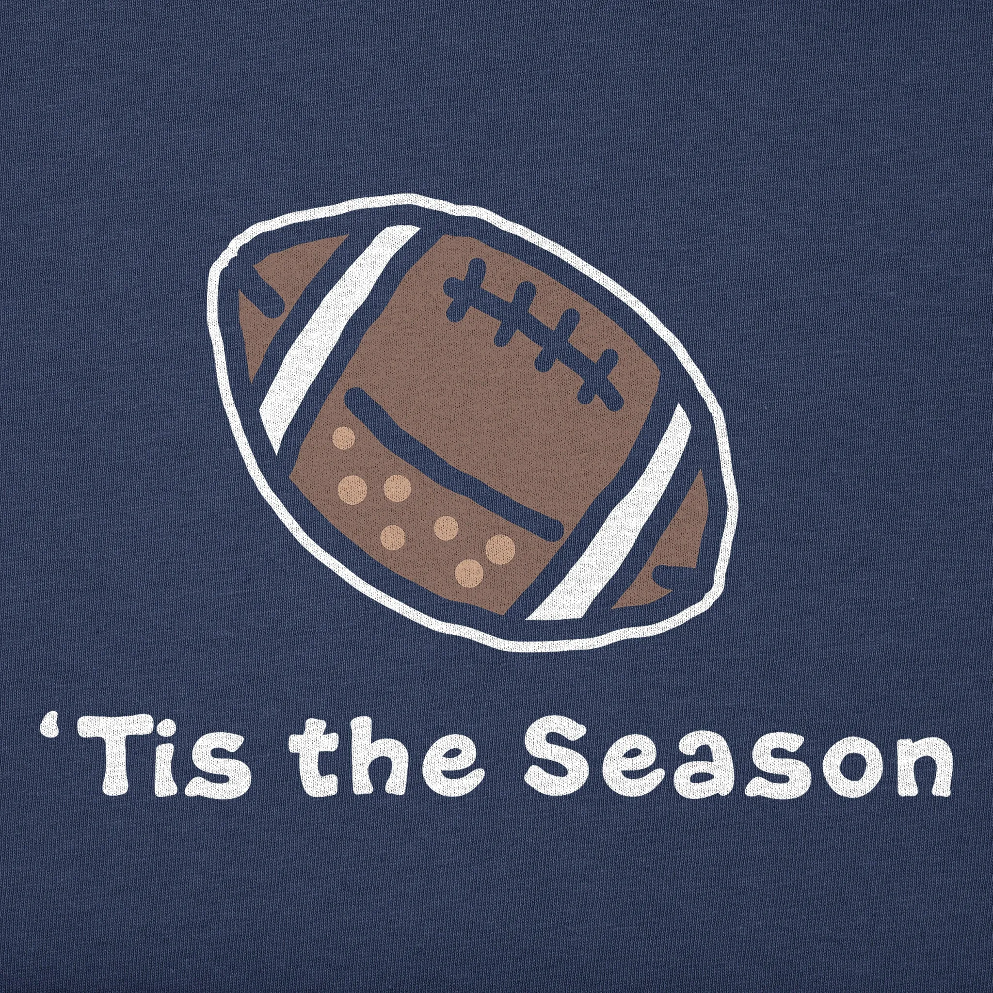 Women's Tis the Season Football Short Sleeve Crusher-LITE Tee sold by Life is Good product image thumbnail 2
