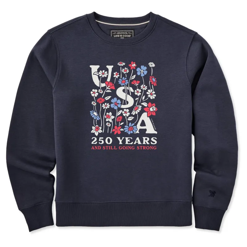 Women's 250 Years and Still Going Strong Good Vibes Crew made by Life is Good