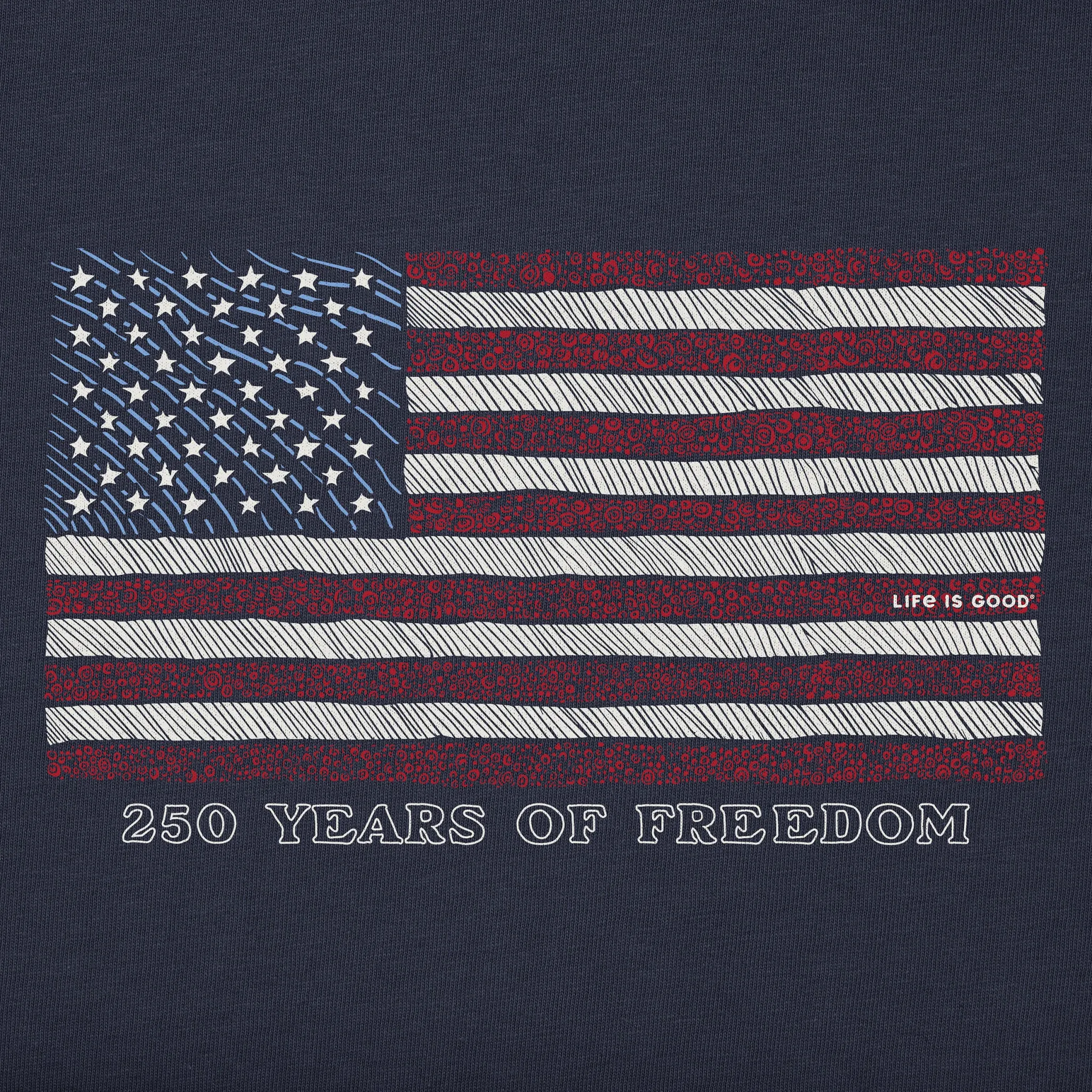 Women's 250 Years of Freedom Flag Good Vibes Crew sold by Life is Good product image thumbnail 2