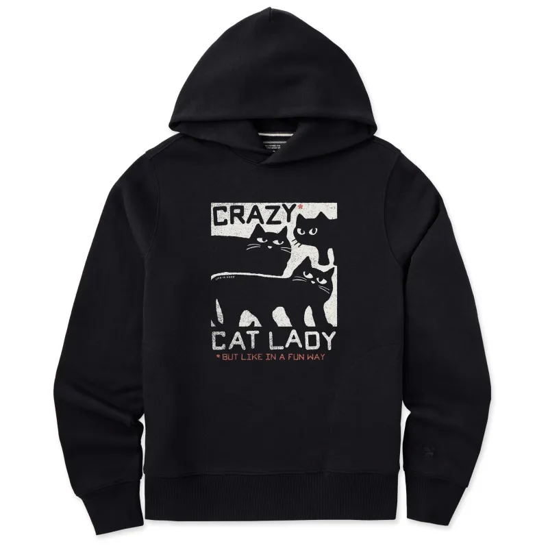 Women's Crazy Cat Lady Good Vibes Hoodie made by Life is Good