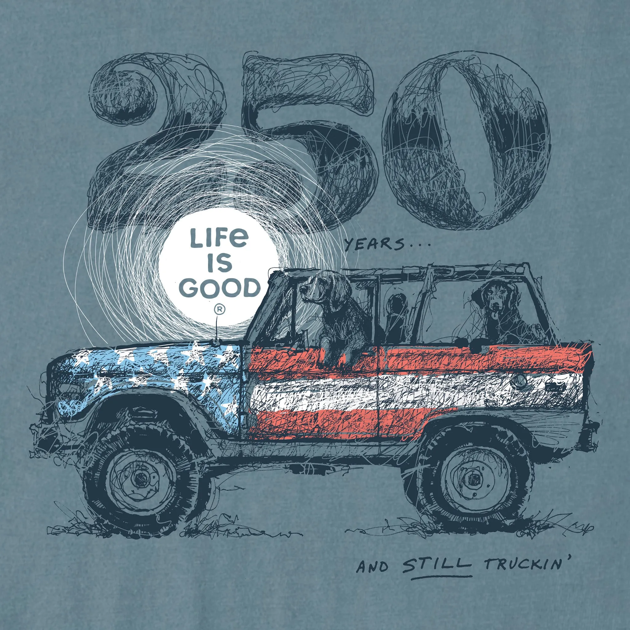 Men's 250 and Still Truckin Good Vibes Crew sold by Life is Good product image thumbnail 2
