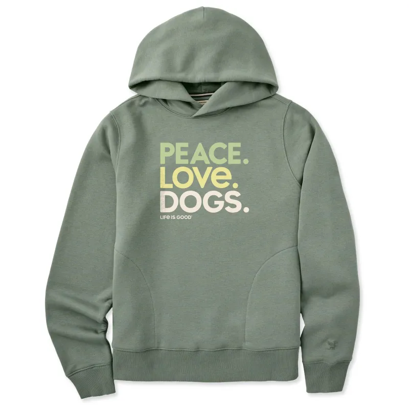 Women's Peace Love Dogs Good Vibes Hoodie made by Life is Good