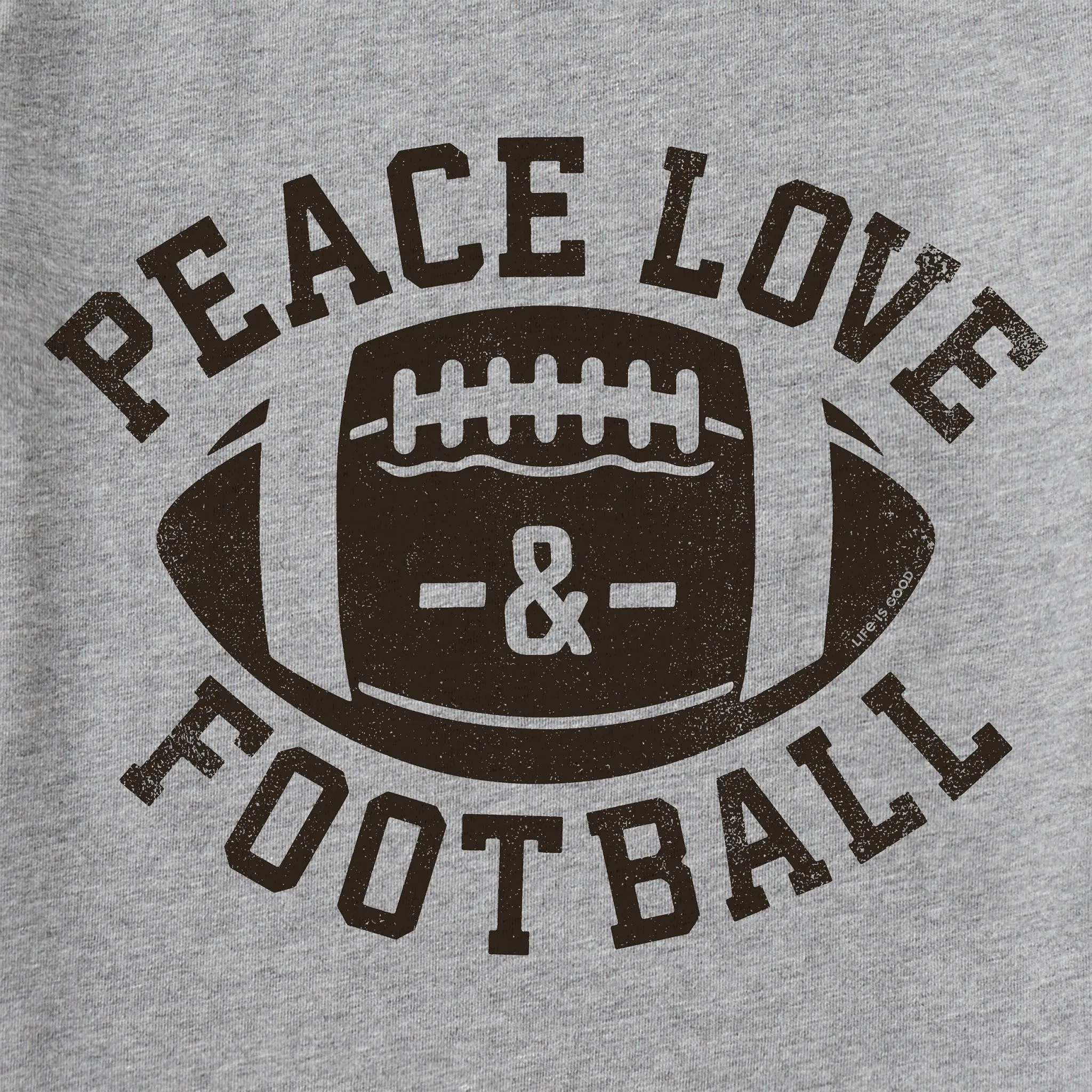 Men's Peace Love Football Good Vibes Crew sold by Life is Good product image thumbnail 2