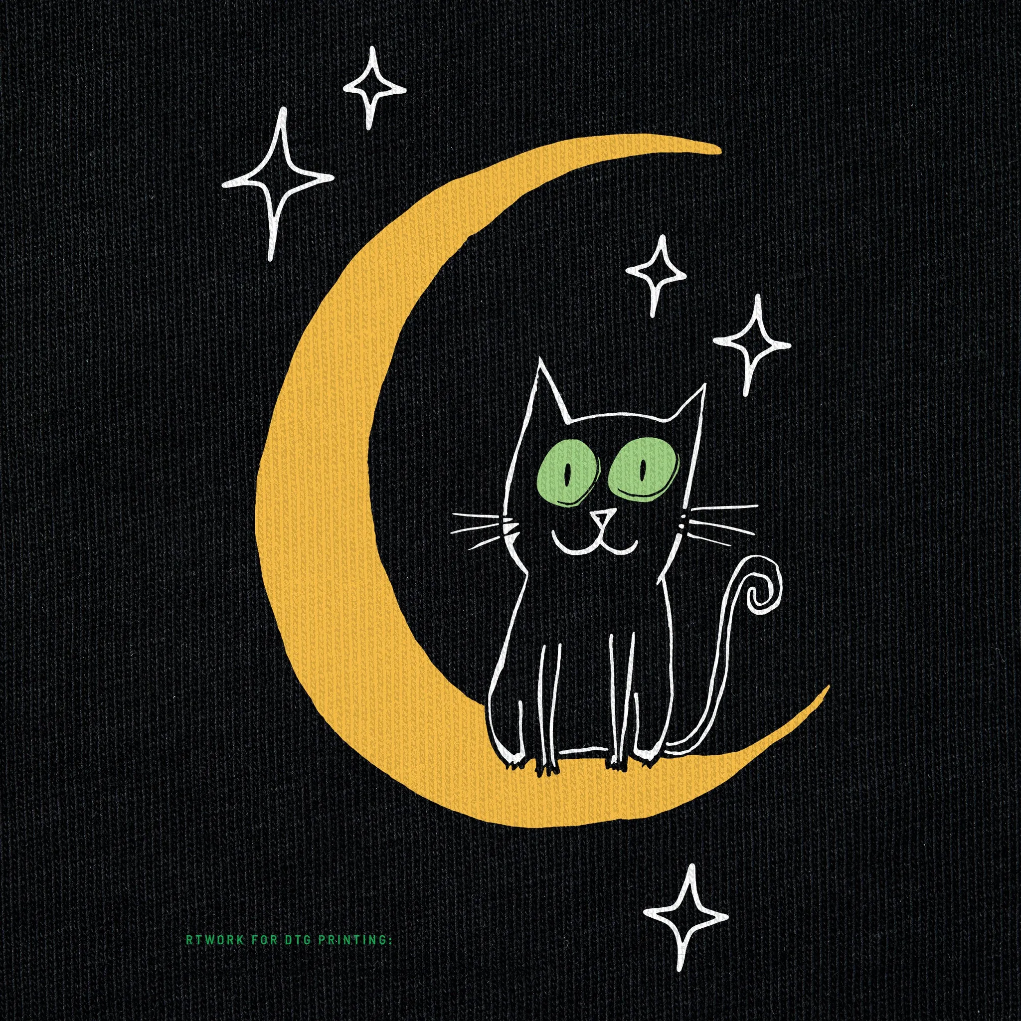 Women's Moon Cat Good Vibes Crew sold by Life is Good product image thumbnail 2